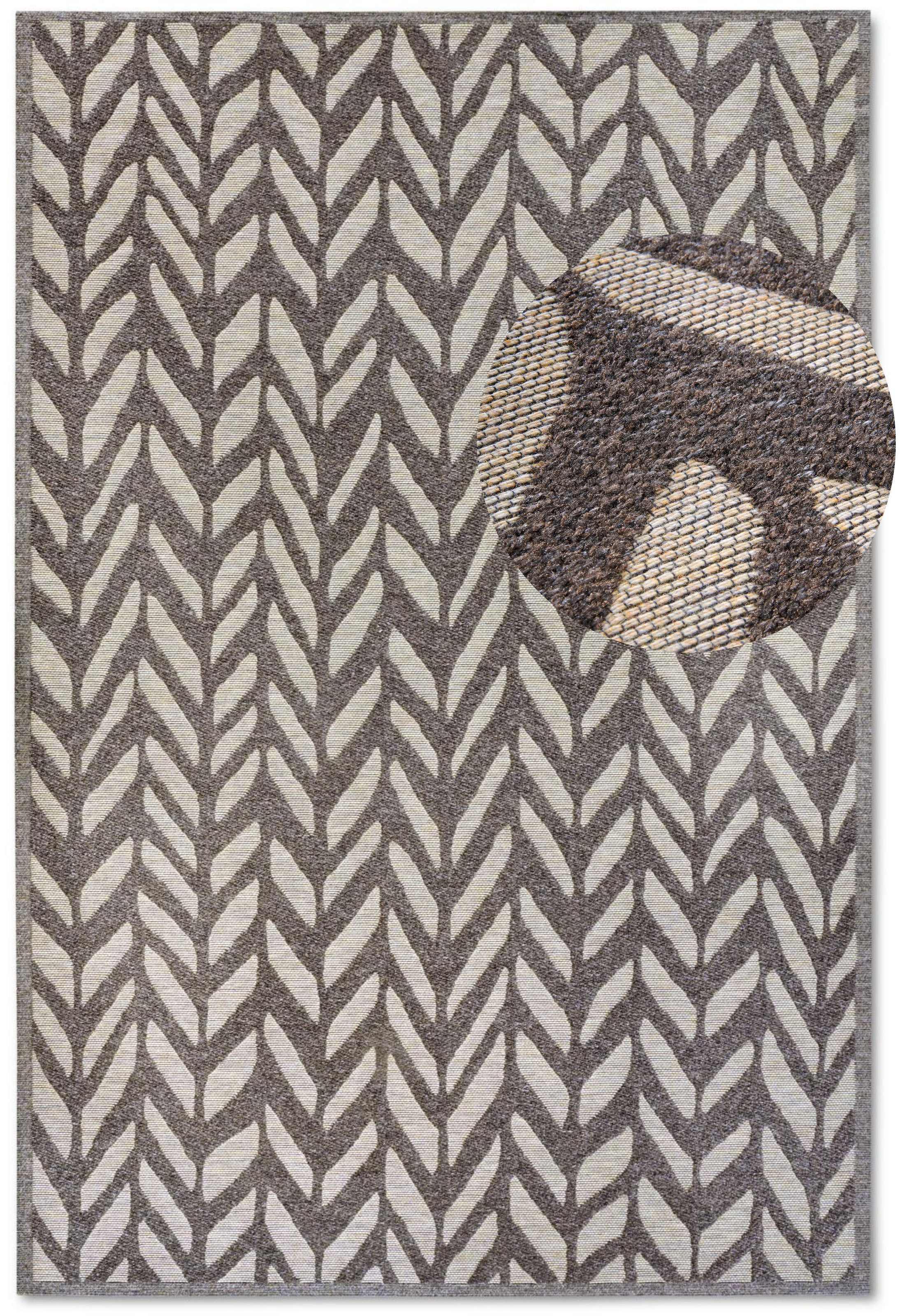 Villeroy & Boch Outdoorteppich »Georgette«, rechteckig, 4 mm Höhe, In-& Outdoor, Flachgewebe, wetterfest, Terrasse, Balkon, modern, Trend