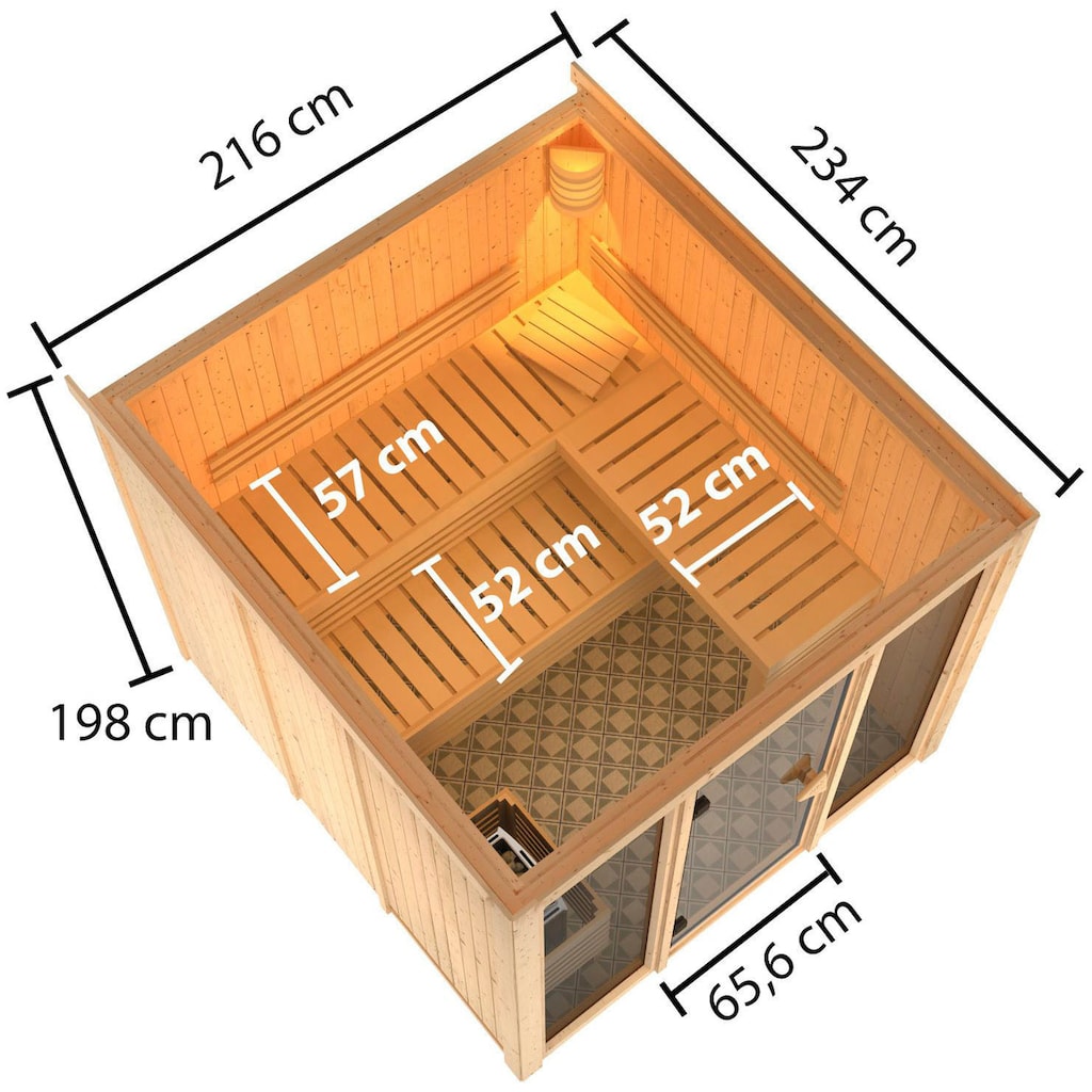 welltime Sauna »Artja«, (Set)