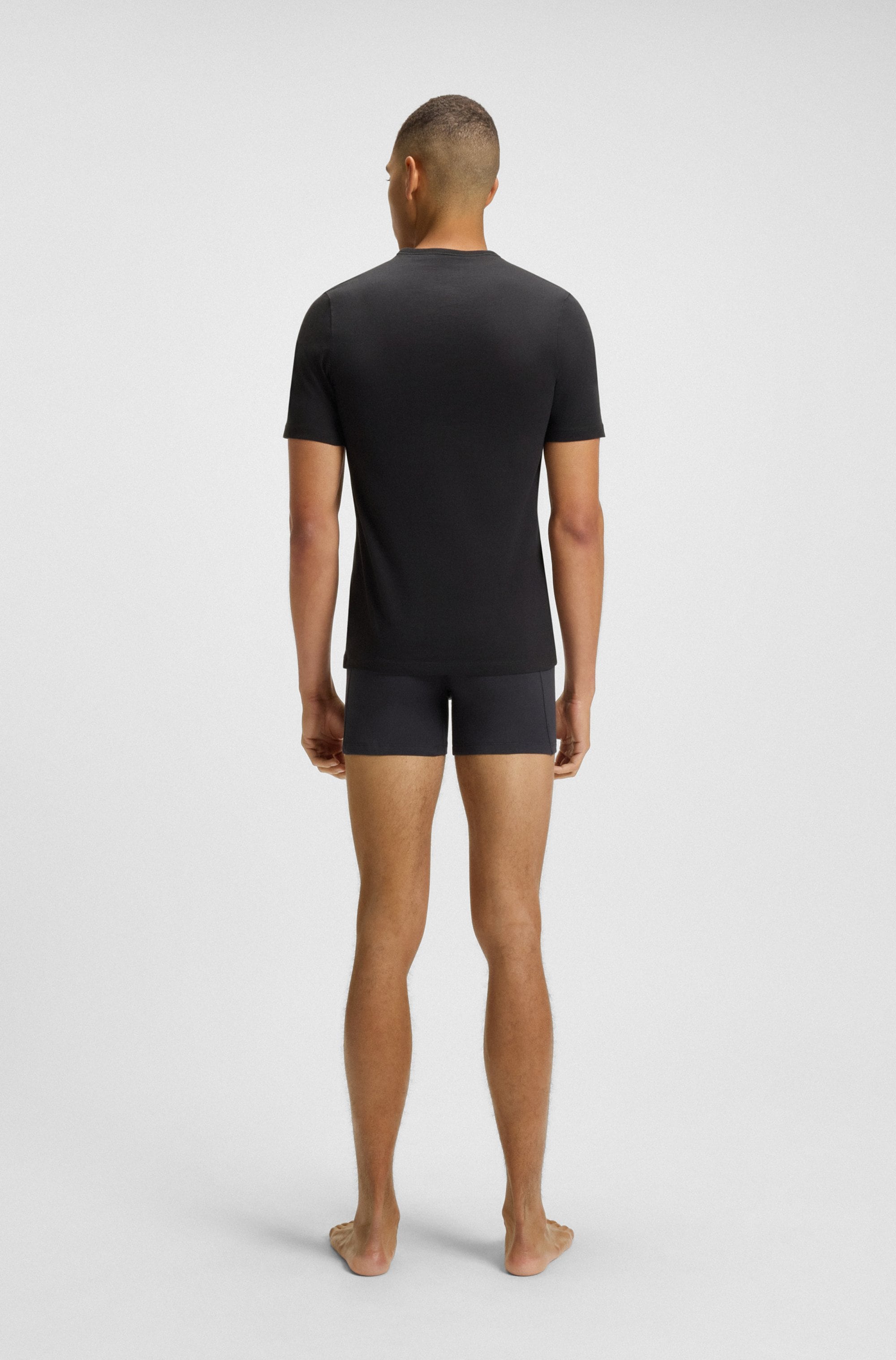 BOSS T-Shirt »TShirtRN 3P Classic«, (Packung, 3 tlg.), mit BOSS Stickerei