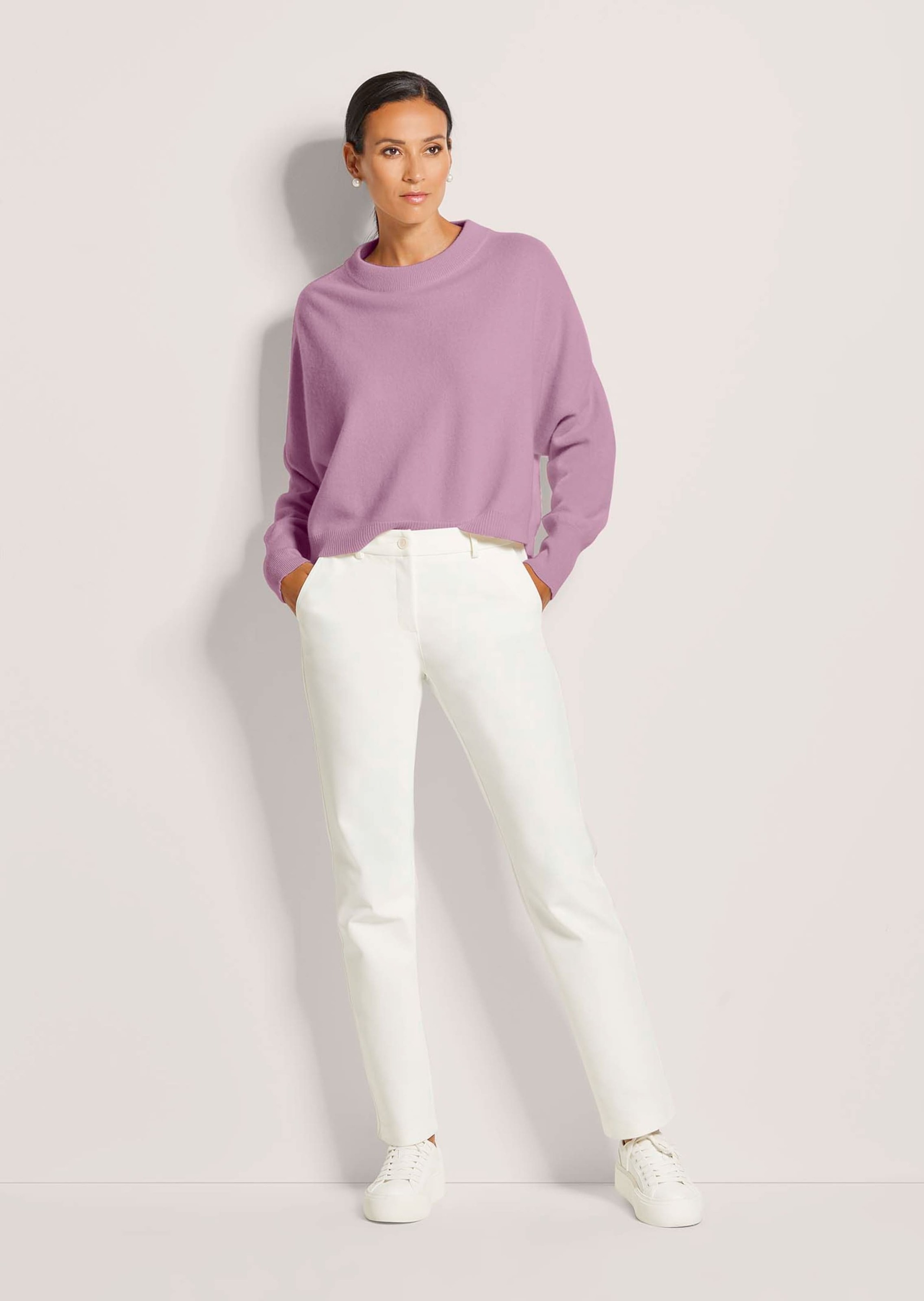 MADELEINE Longpullover »Strickpullover Kaschmir Pullover mit Rundhalsausschnitt«