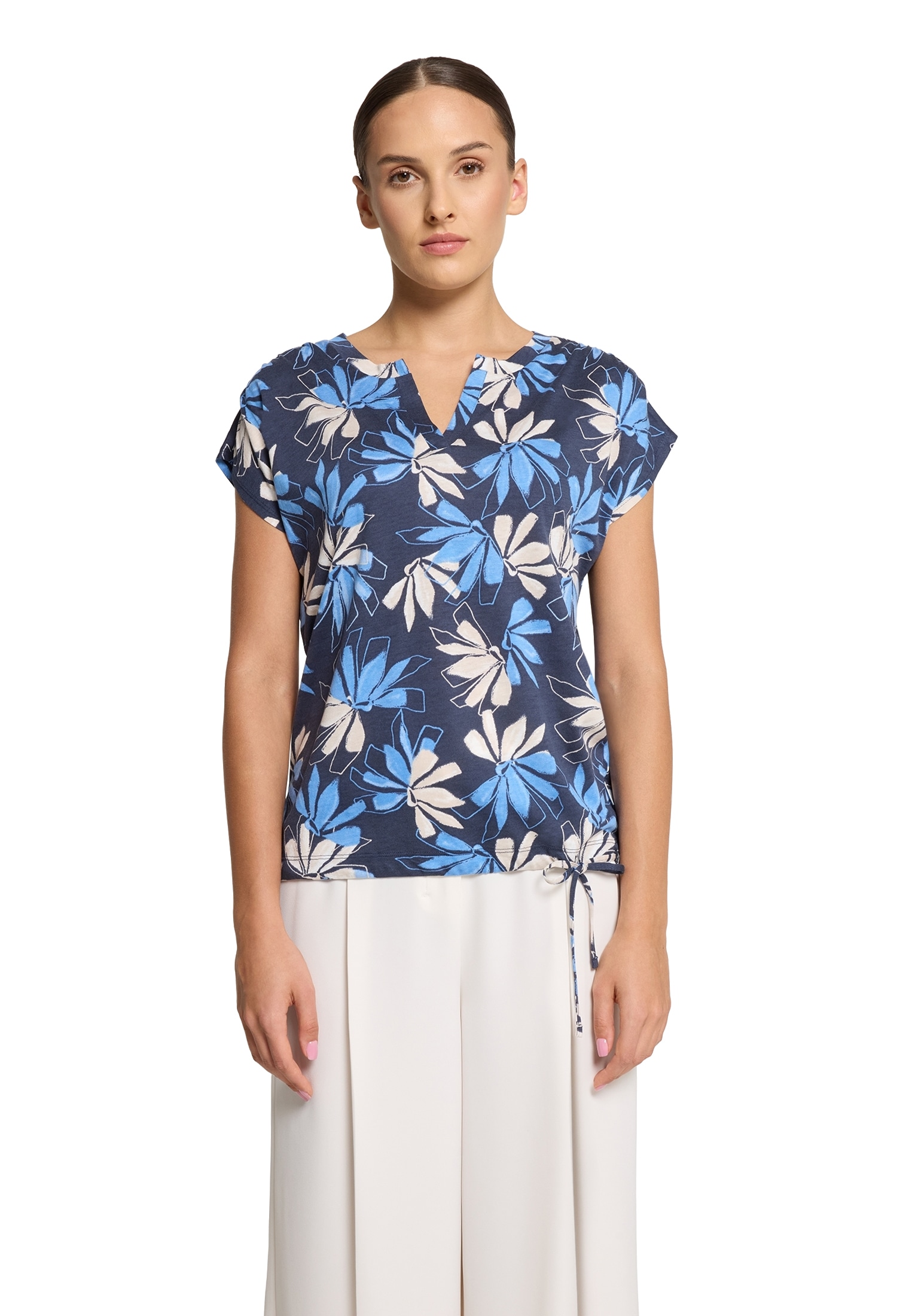Betty&Co Kurzarmshirt »Casual-Shirt mit Tunnelzug«