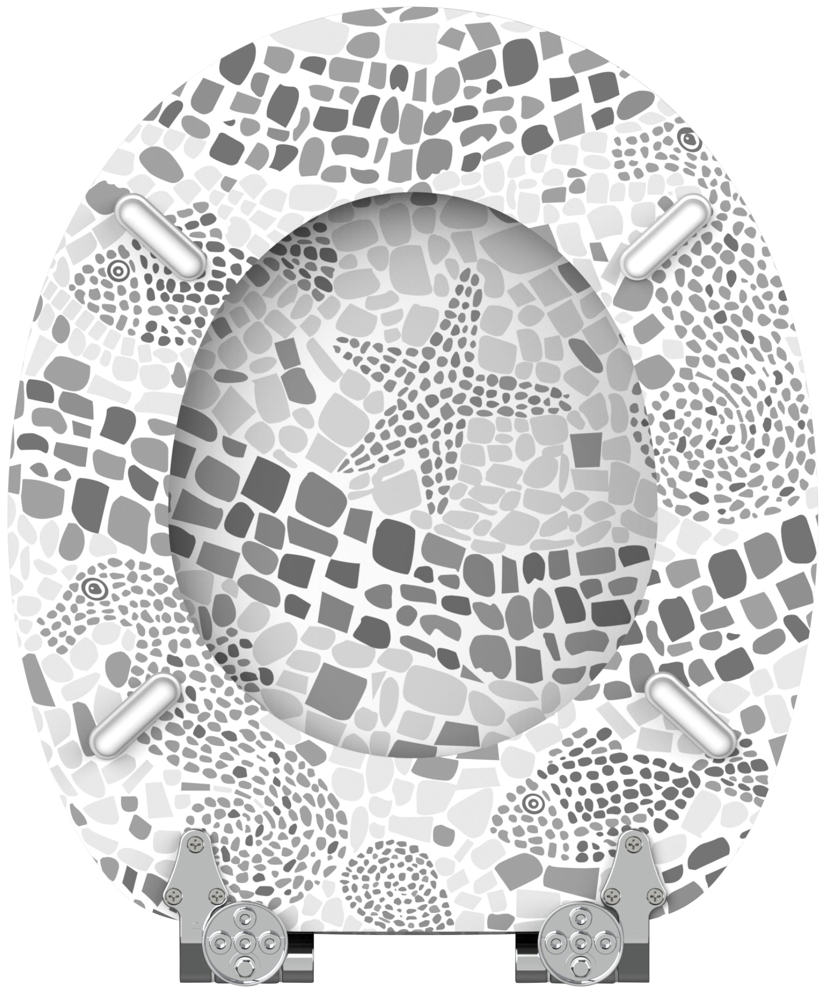 Sanilo WC-Sitz »Mosaic World Grey«, mit Absenkautomatik