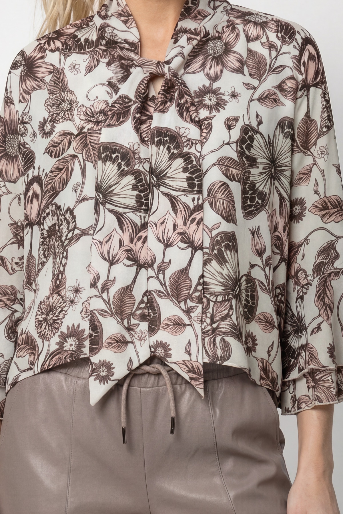 Monari Klassische Bluse »Bluse Blume allover« Regular fit mit Blumenmuster