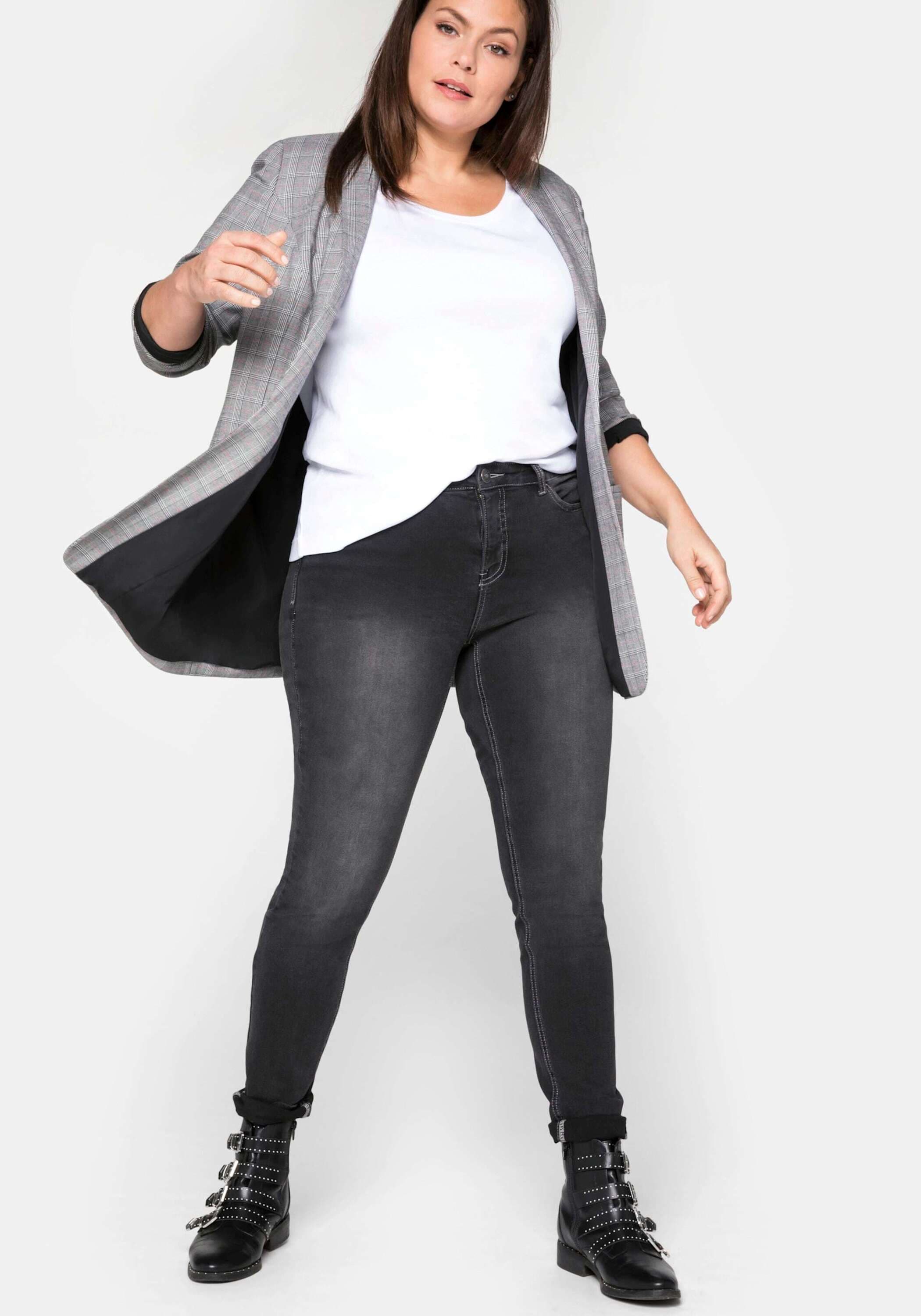 Sheego 5-Pocket-Jeans »Stretch-Jeans Skinny Jeans in 5-Pocket-Form« Super elastisches Power-Stretch-Material