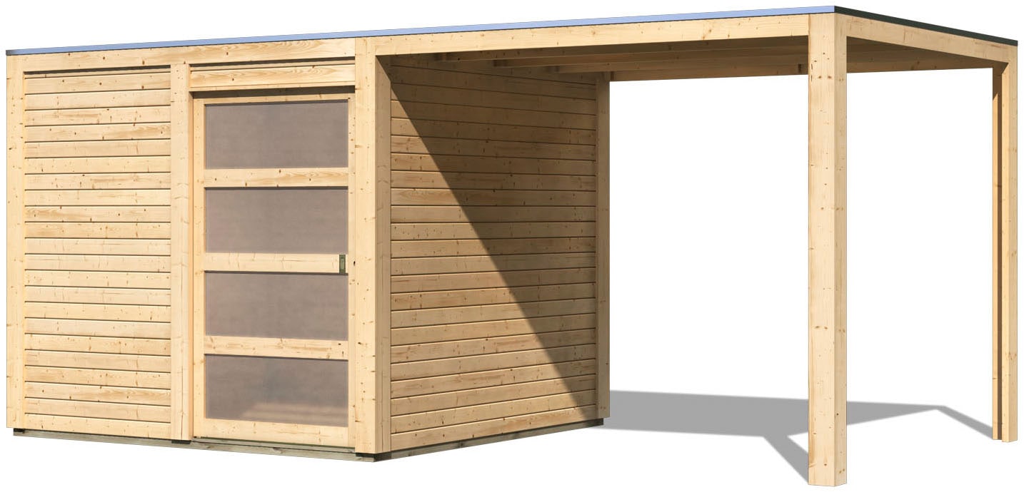 KONIFERA Gartenhaus »Cubus 1« inkl. Anbaudach