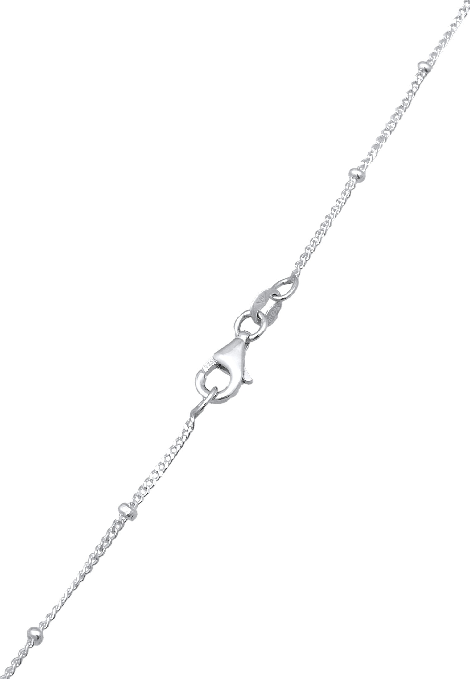 Elli Silberkette »Halskette Kugelkette Glas Kristalle Weiß 925 Sterling Silber«