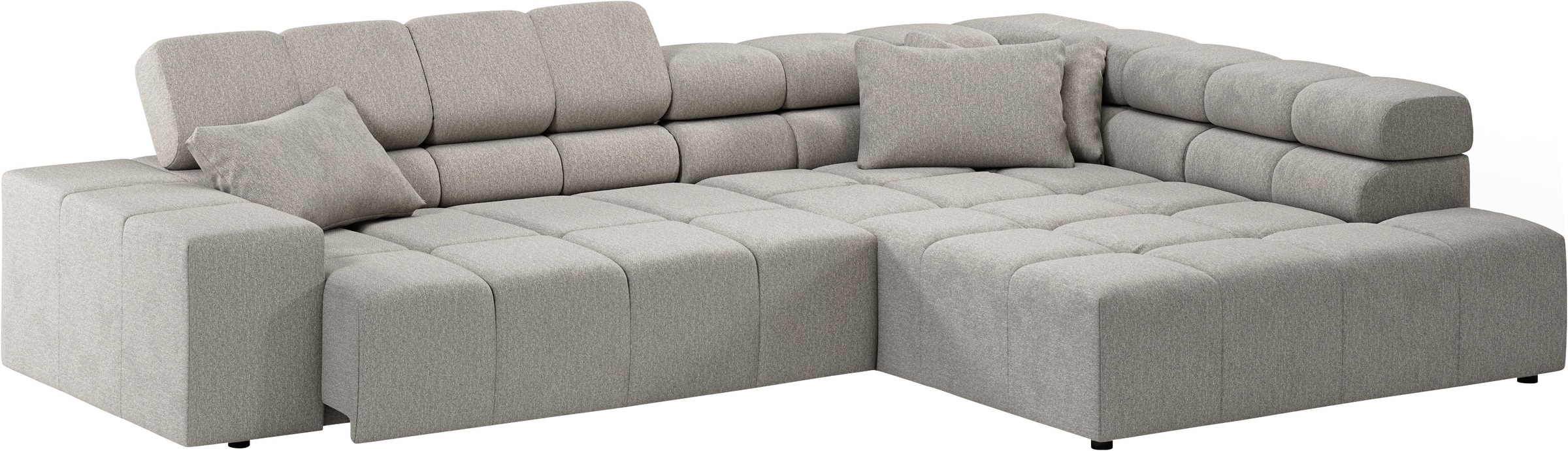 INOSIGN Ecksofa »Ancona incl. Kopfteilverstellung, OTTOs Choice, Breite 319cm, L-Form«, wahlweise motorische Sitztiefenverstellung, auch in Cord + Easy Care