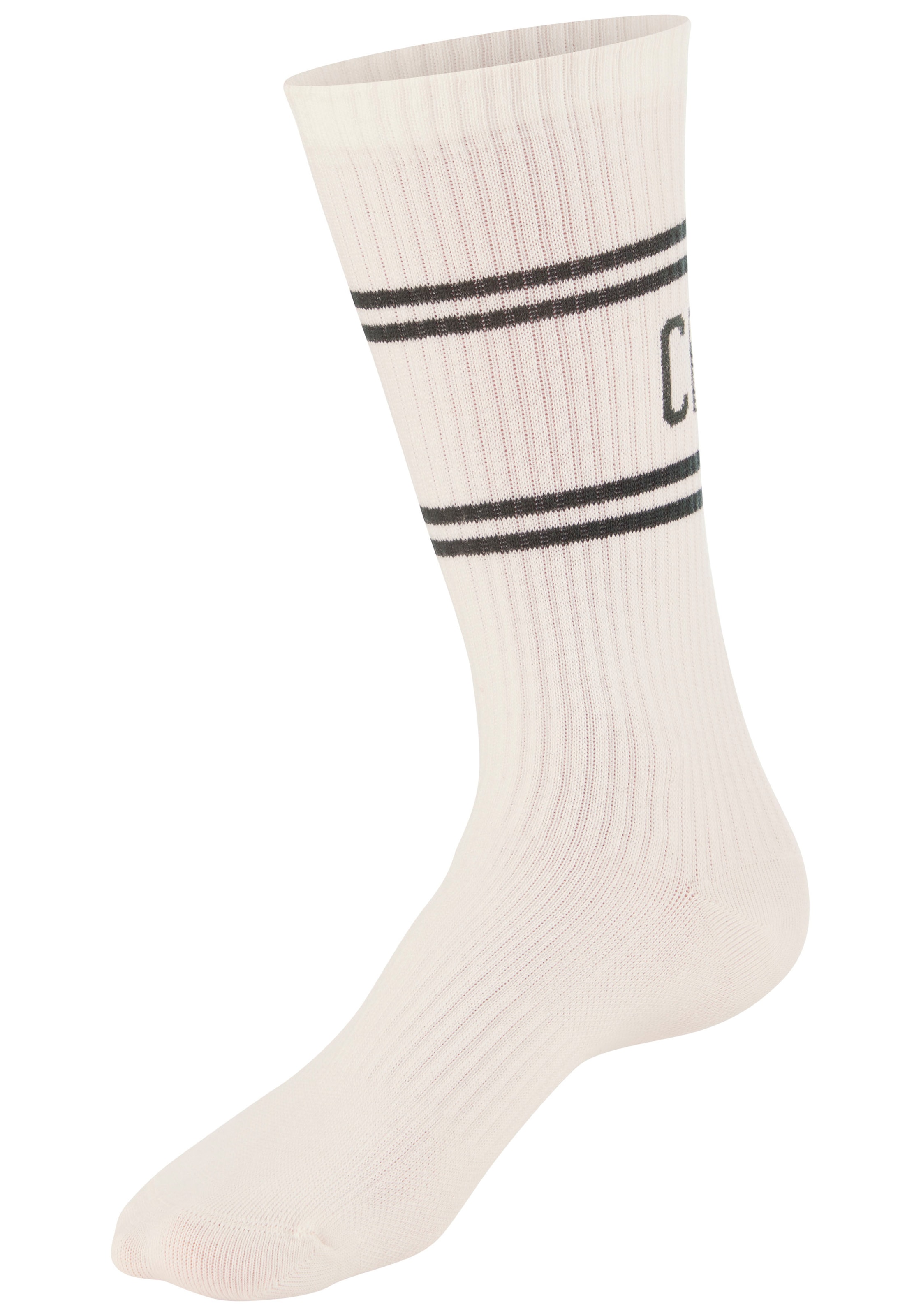 Copenhagen Studios Langsocken, (Packung, 2 Paar), mit Pikeé-Struktur unter der Sohle