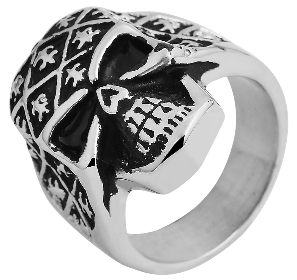 Adelia´s Fingerring »Adelia's Herren Ring Totenkopf aus Edelstahl«