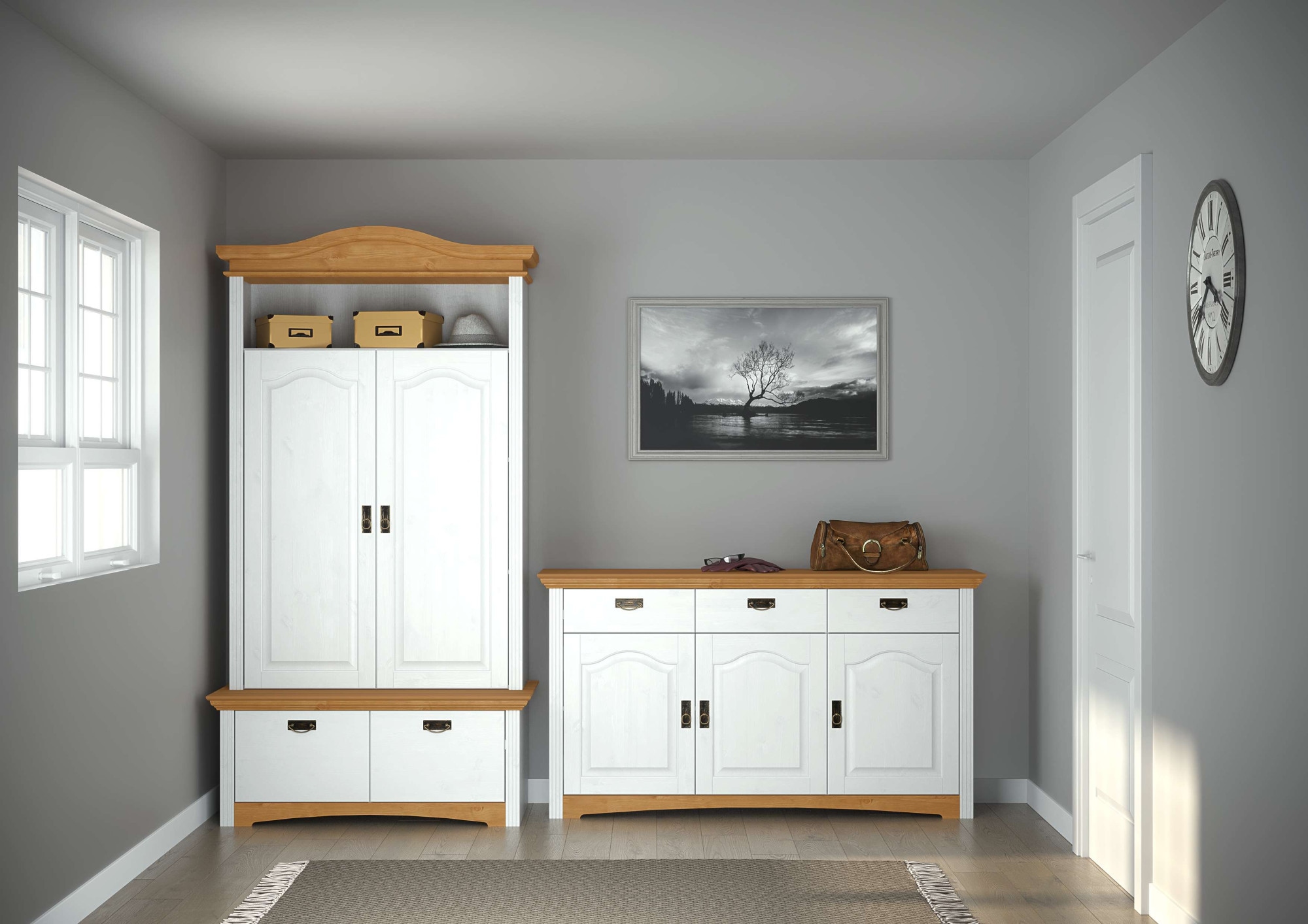 OTTO home Kommode »Konrad« aus massiver Kiefer, Breite 156 cm, mit Schubladen, FSC®
