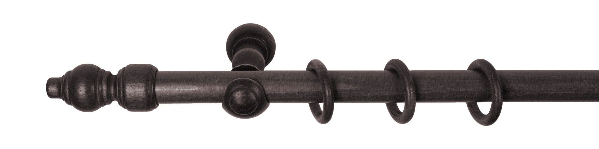 SN DECO GROUP Gardinenstange »Filigrano« 1 läufig-läufig Fixmaß 28 mm, Holz, verschiedene Längen und Farben, Komplettset