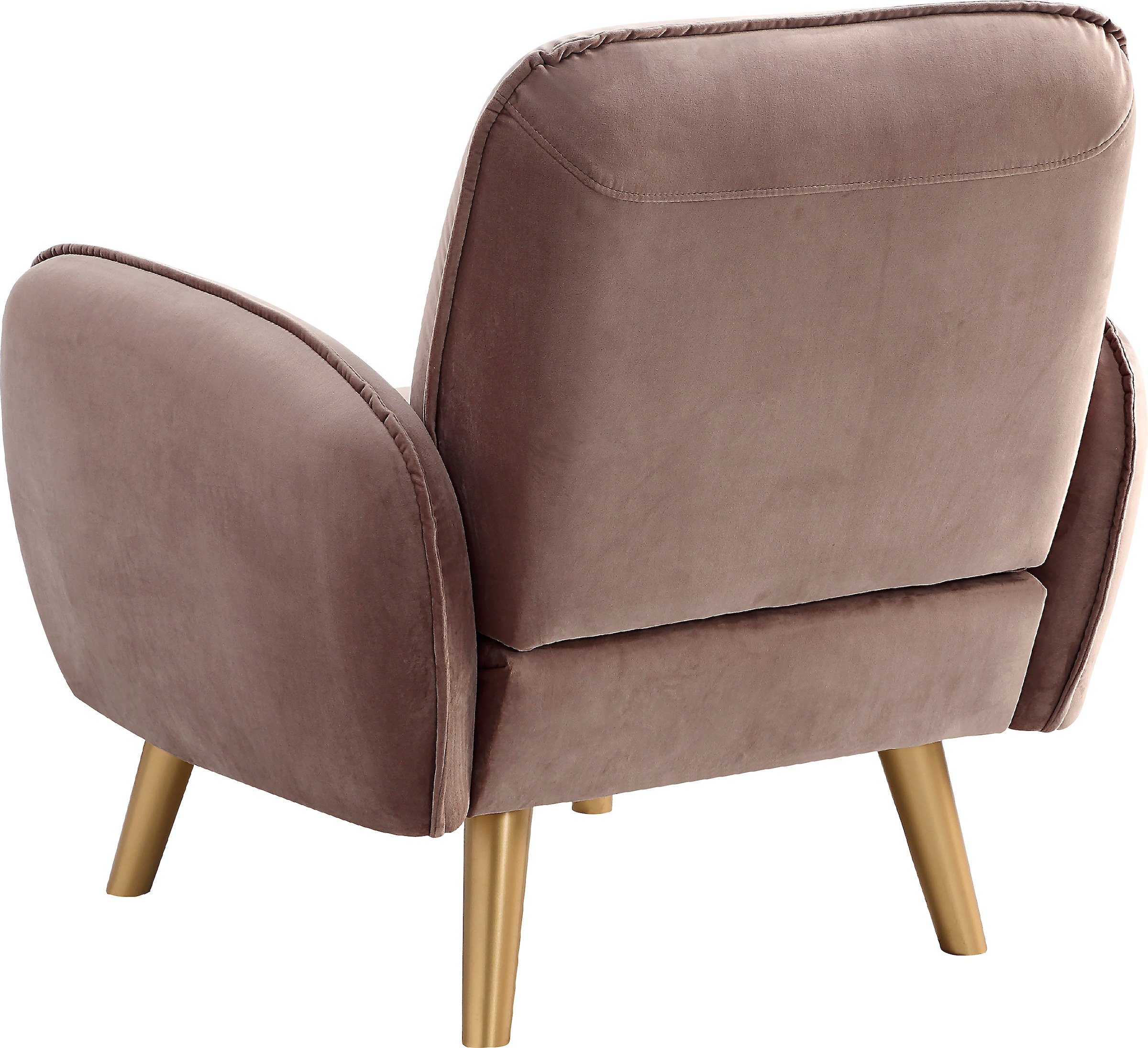 ATLANTIC home collection Sessel »Ben«, mit Welleunterfederung, inkl. Dekokissen und goldene Massivholzfüße