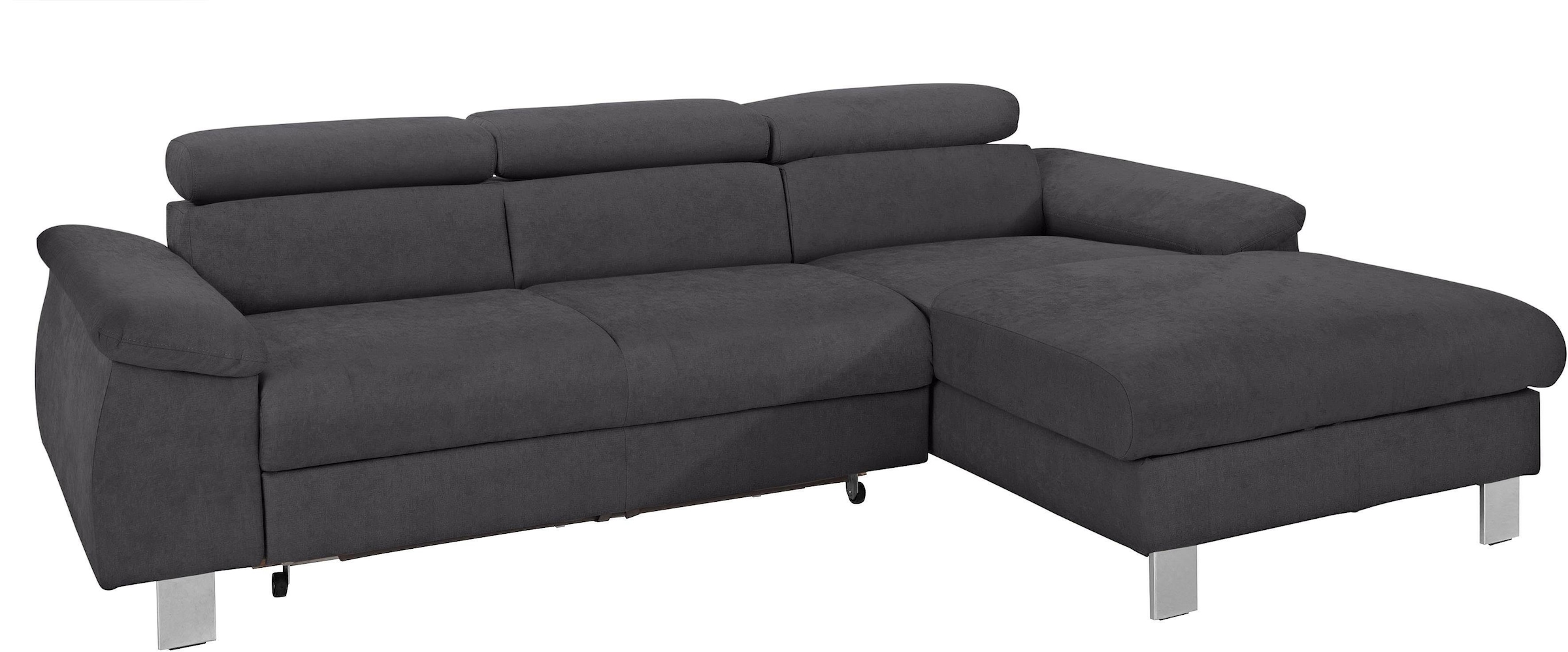 COTTA Polstergarnitur »Komaris L-Form«, (Set), Set bestehend aus: Ecksofa mit Kopfteilverstellung & Hocker