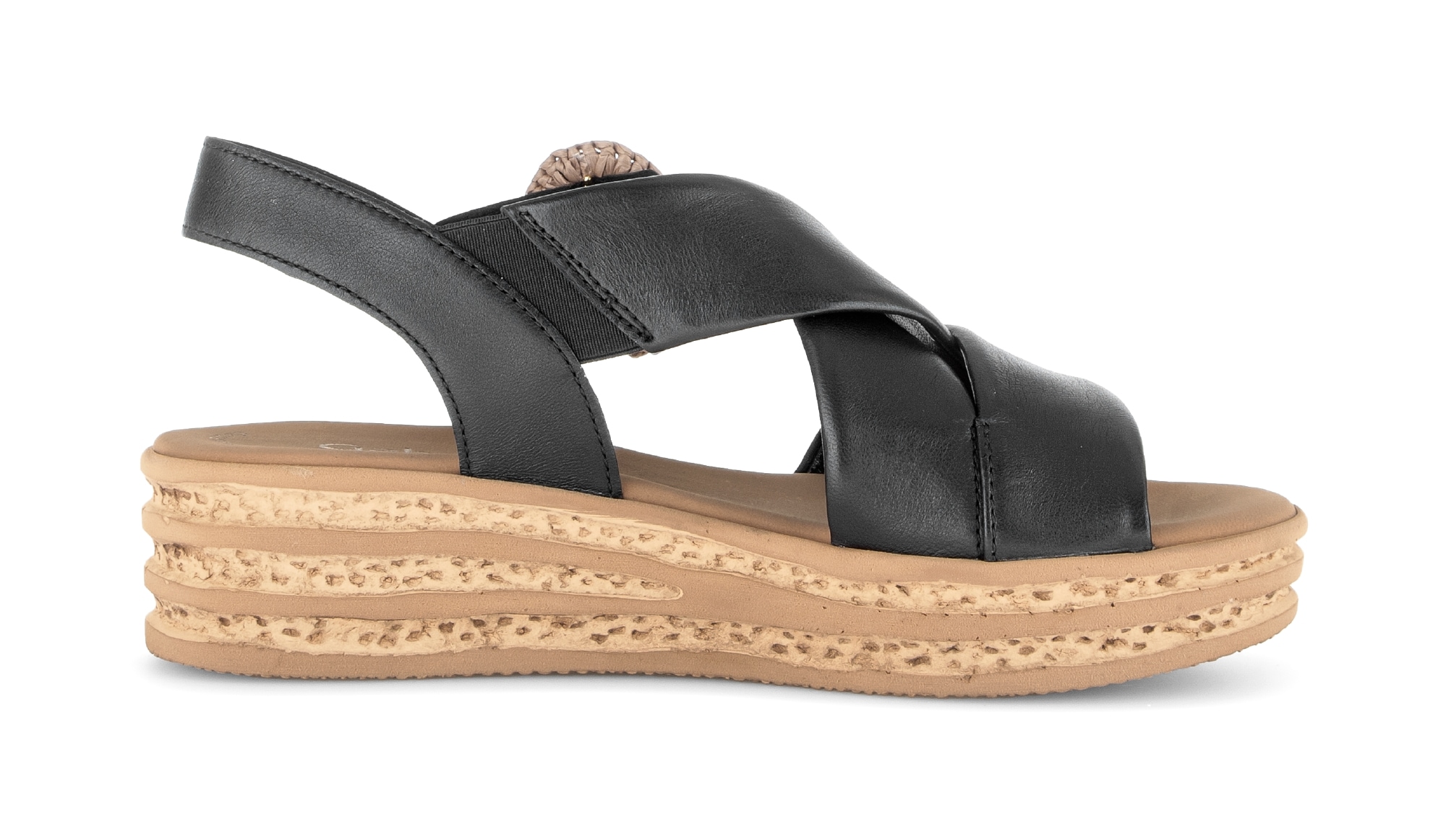 Gabor Keilsandalette  Plateau, Riemchensandale, Sommerschuh mit Zierschnalle