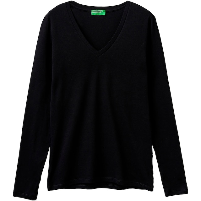 United Colors of Benetton Langarmshirt, mit femininem V-Neck bestellen im  OTTO Online Shop