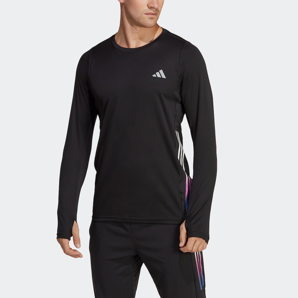 adidas Performance Laufshirt »RUN ICONS 3STREIFEN LONGSLEEVE«