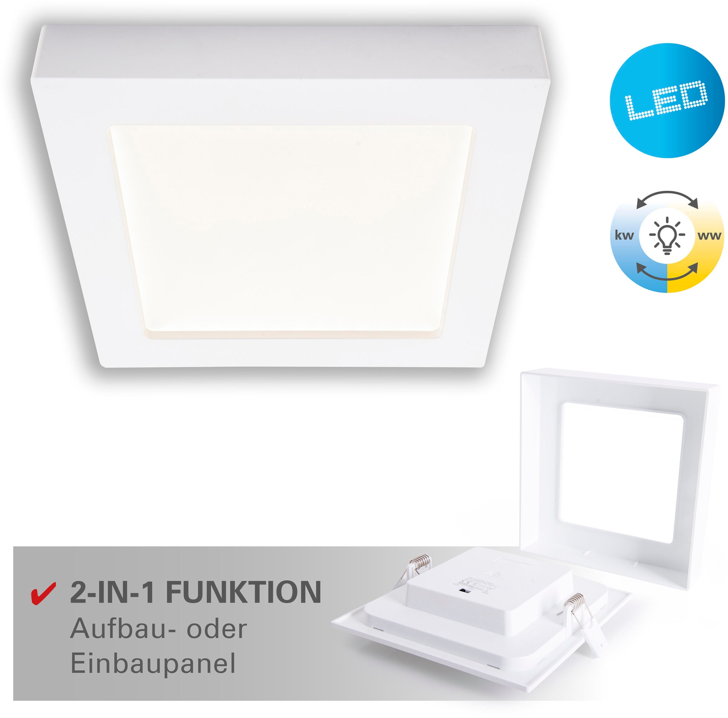 LED Einbauleuchte »Komplex«, 1 flammig, Leuchtmittel LED-Modul | LED fest integriert,...