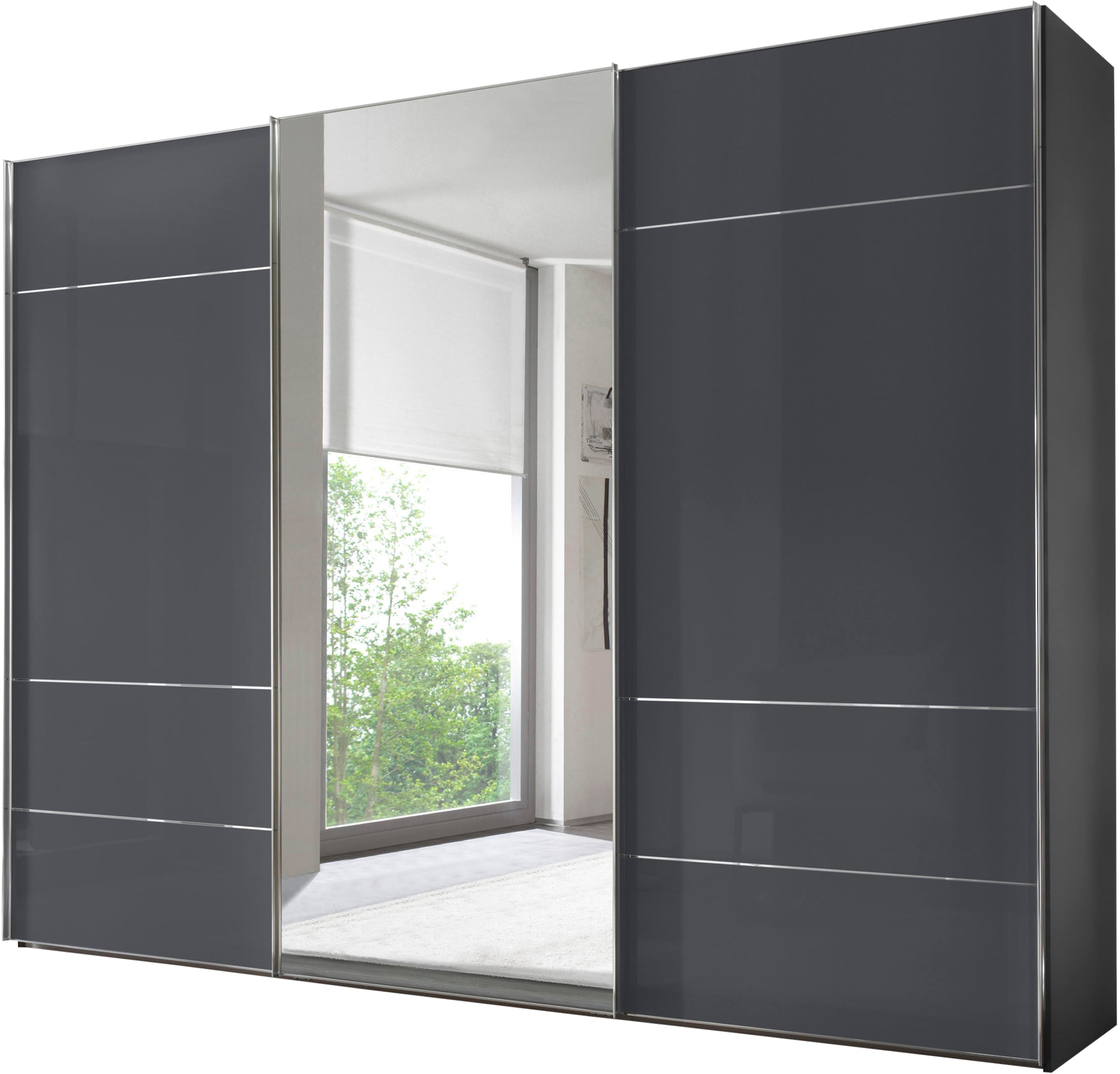 STAUD Schwebetürenschrank »Sonate Lucca mit Spiegel, Made in Germany« Mit vier verschiedenen Ausstattungsvarianten