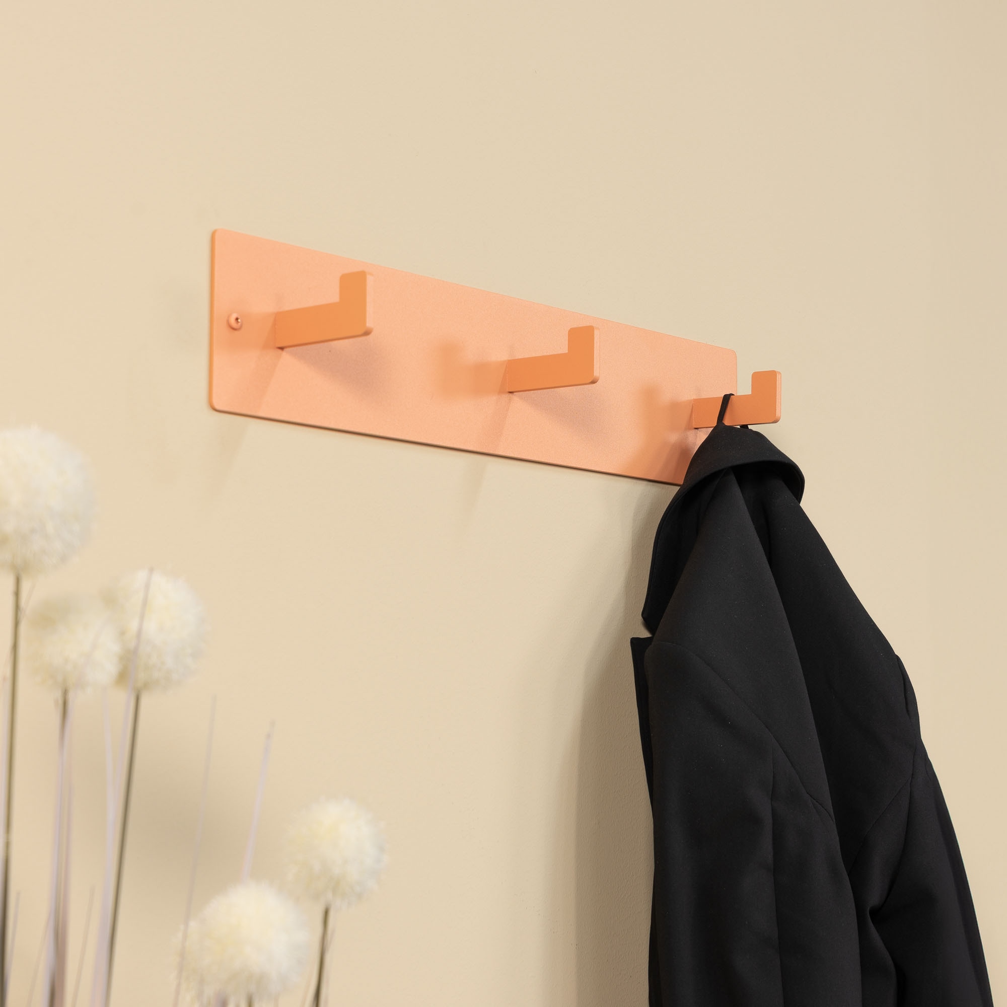 Spinder Design Garderobenhaken Metall, Zeitloses Design, 3 Haken, Breite 50 cm