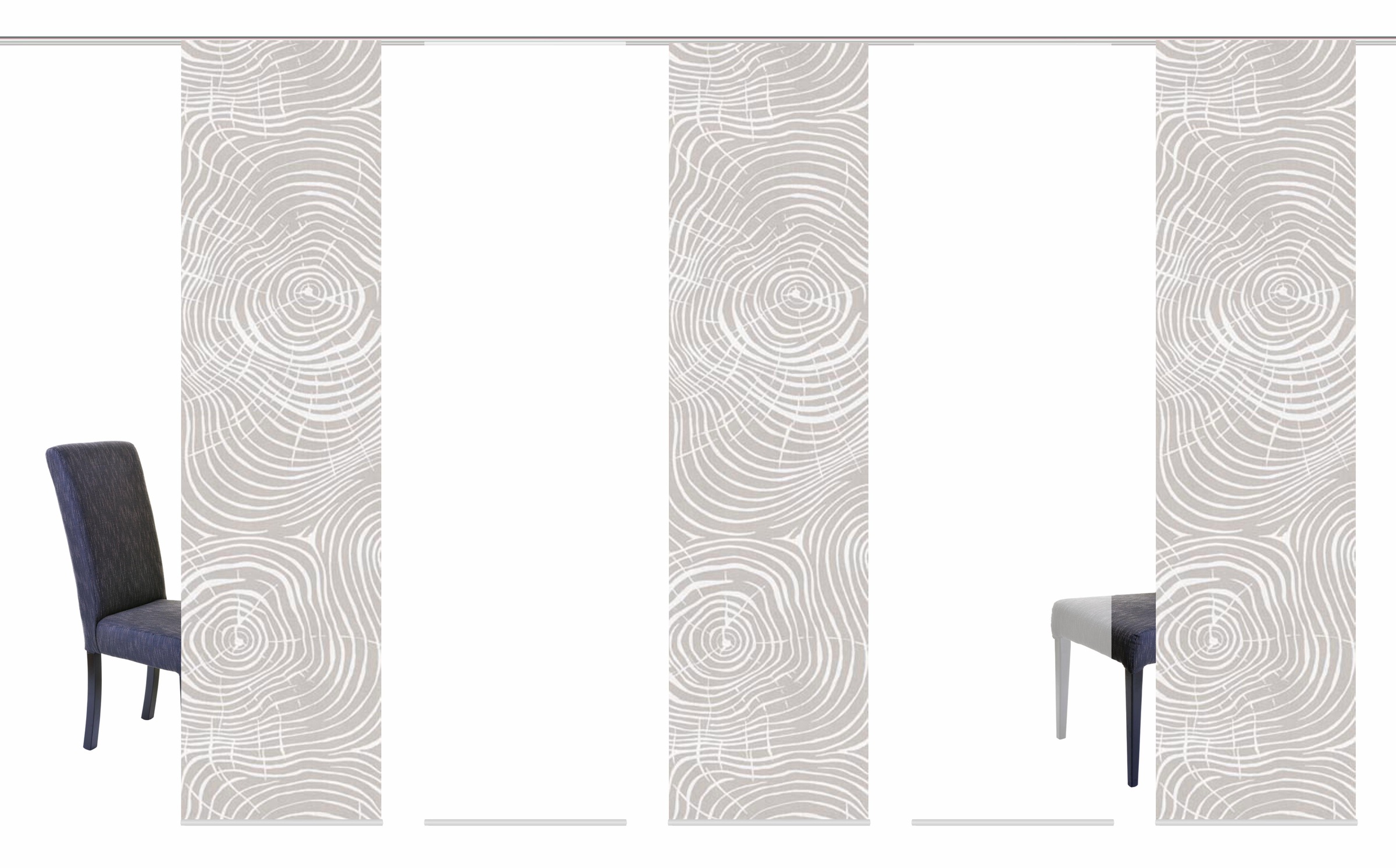 HOME WOHNIDEEN Schiebegardine »MADERAS« Klettband 5 Stk. tlg. HxB: 245x60, inkl. Befestigungszubehör