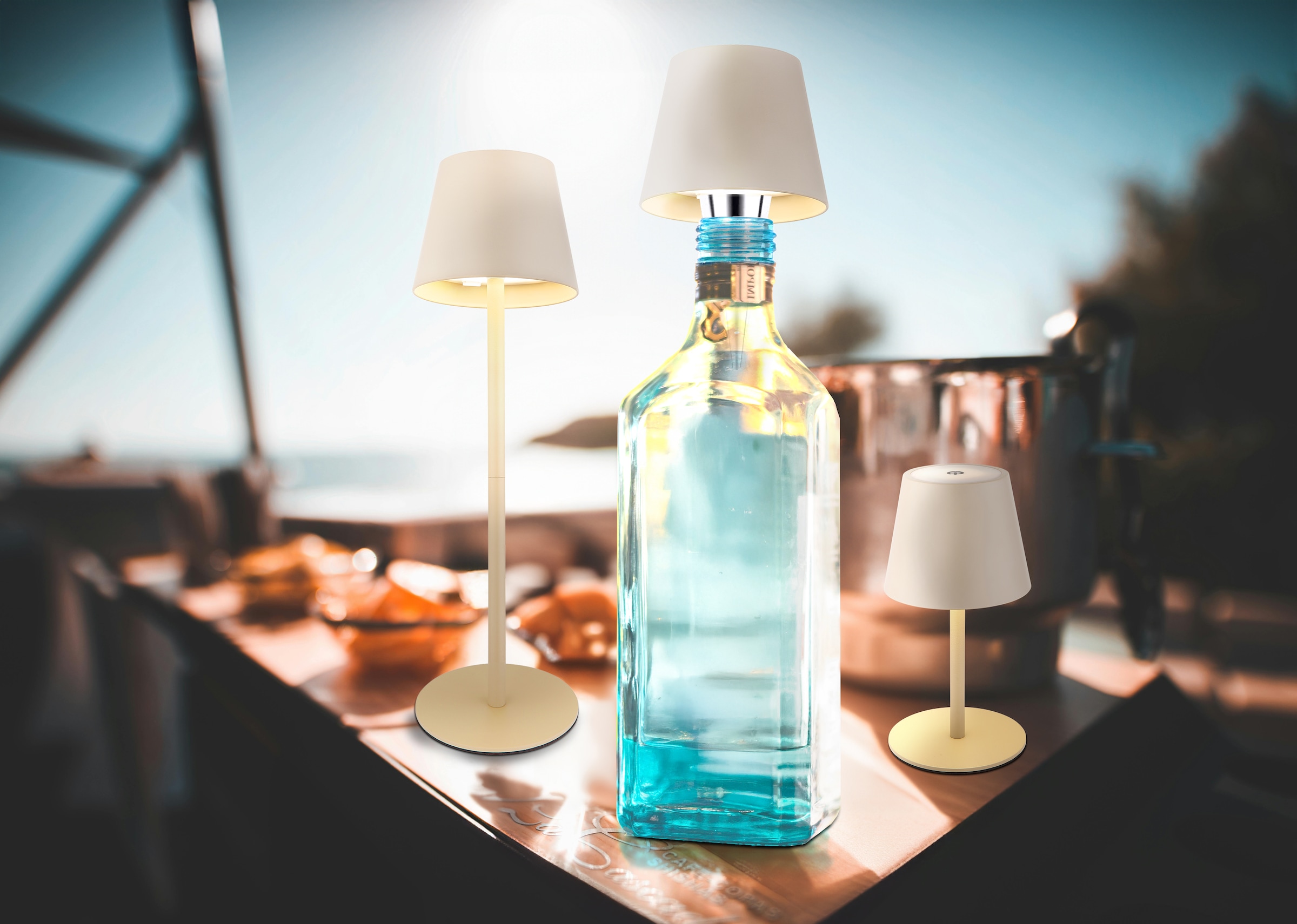 my home LED Tischleuchte »Alia Akkuleuchte« LED-Modul 1 Stk. warmweiß - kaltweiß stufenloser Touchdimmer, Farben fixierbar, USB-A 2.0 - USB-C,