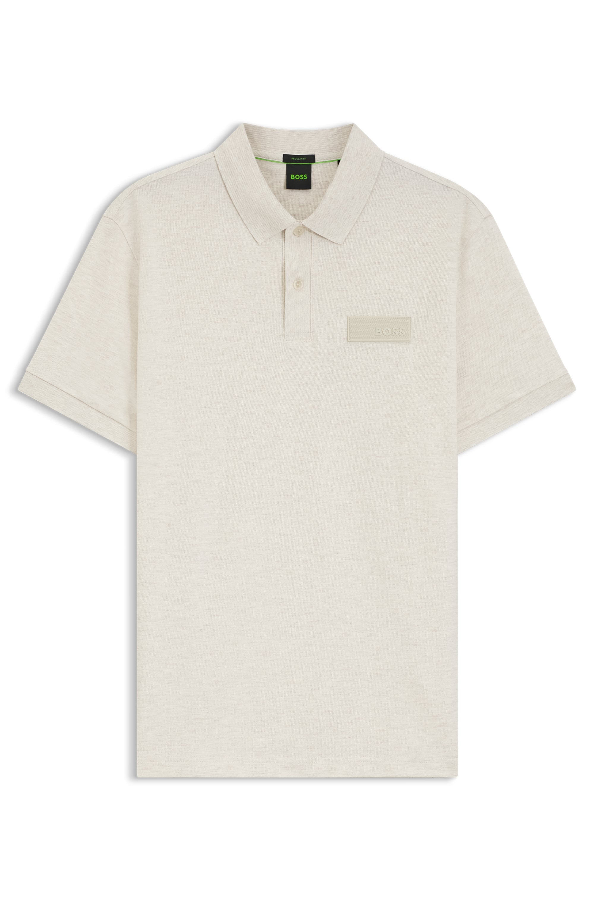 BOSS GREEN Poloshirt »Paddy Logo Patch Regular Fit« atmungsaktive Piqué-Webstruktur, Flachstrickkragen, gerader Schnitt