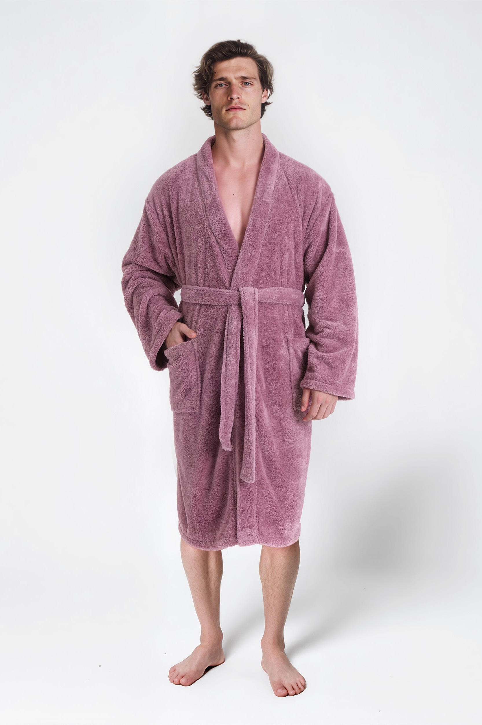 OTTO home Unisex-Bademantel »Lillou Kimono, ideal für Sauna & Spa, Hotelbademantel, Morgenmantel« 1 Stk. kuschelig weicher Fleece, plüsch, für Damen und Herren, XS-3XL