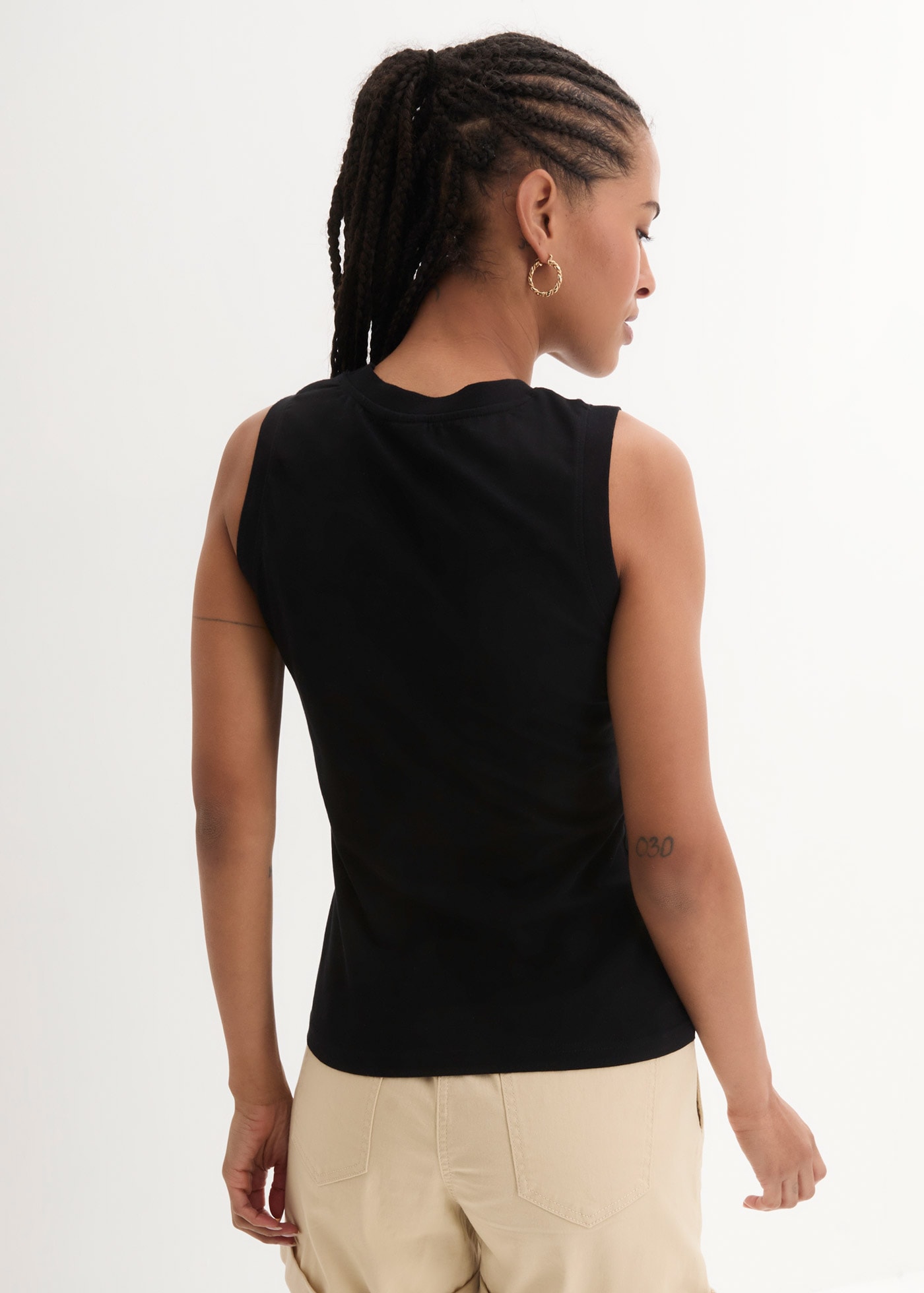 bonprix Shirttop »Tanktop mit reiner Baumwolle« Tanktop mit reiner Baumwolle