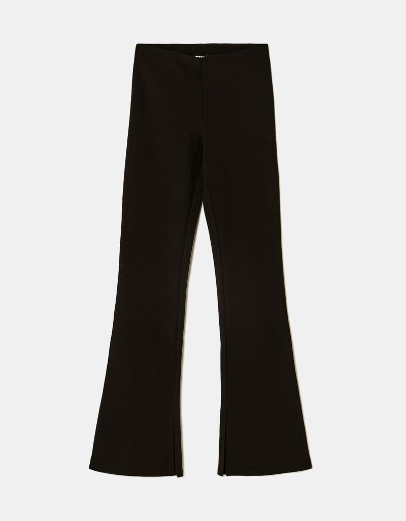 Tally Weijl Stoffhose »SPAPETIM«  Materialmix, mit Low Waist Passform und ausgestelltem Beinverlauf