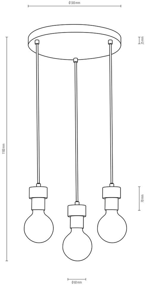 BRITOP LIGHTING Pendelleuchte »CLARTE«, 3 flammig, Leuchtmittel E27 | Leuchtmittel wechselbar-ohne Leuchtmittel, Naturprodukt aus Eichenholz, Nachhaltig mit FSC®-Zertifikat