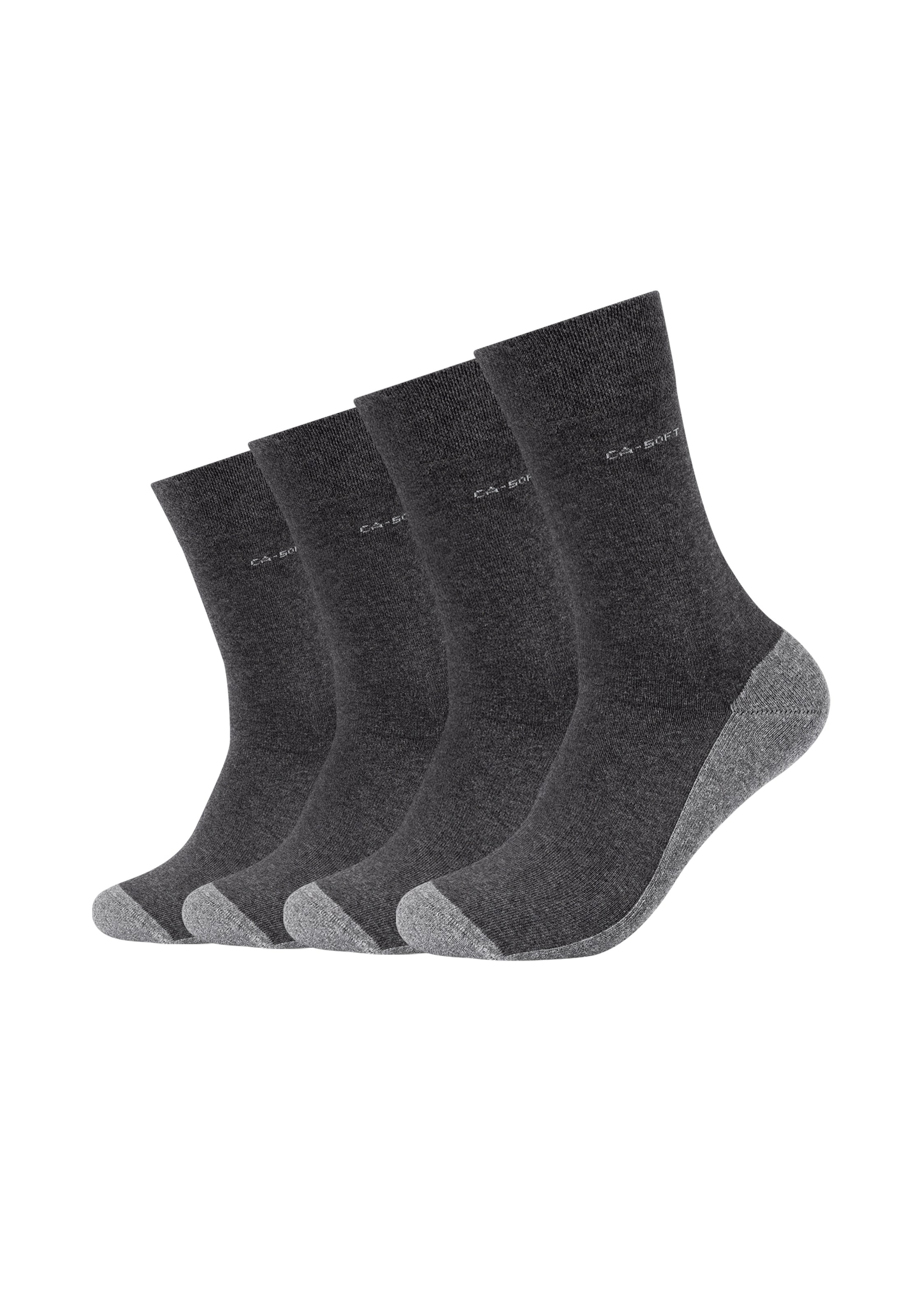 Camano Langsocken, (4er Pack), mit dezentem Logodruck