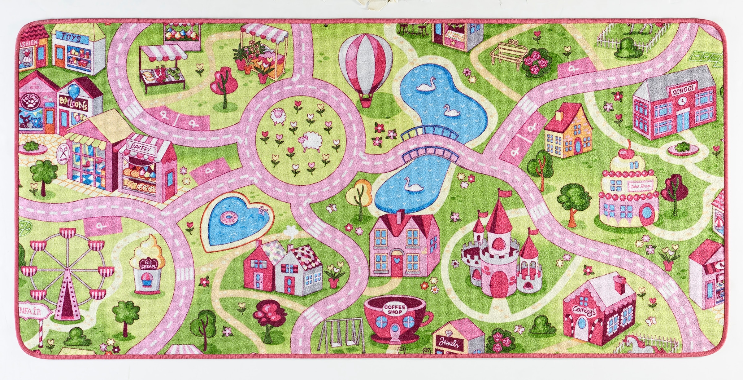 HANSE Home Kinderteppich »Sweettown«, rechteckig, 7 mm Höhe, Kurzflor, Straßen-Spielteppich,...