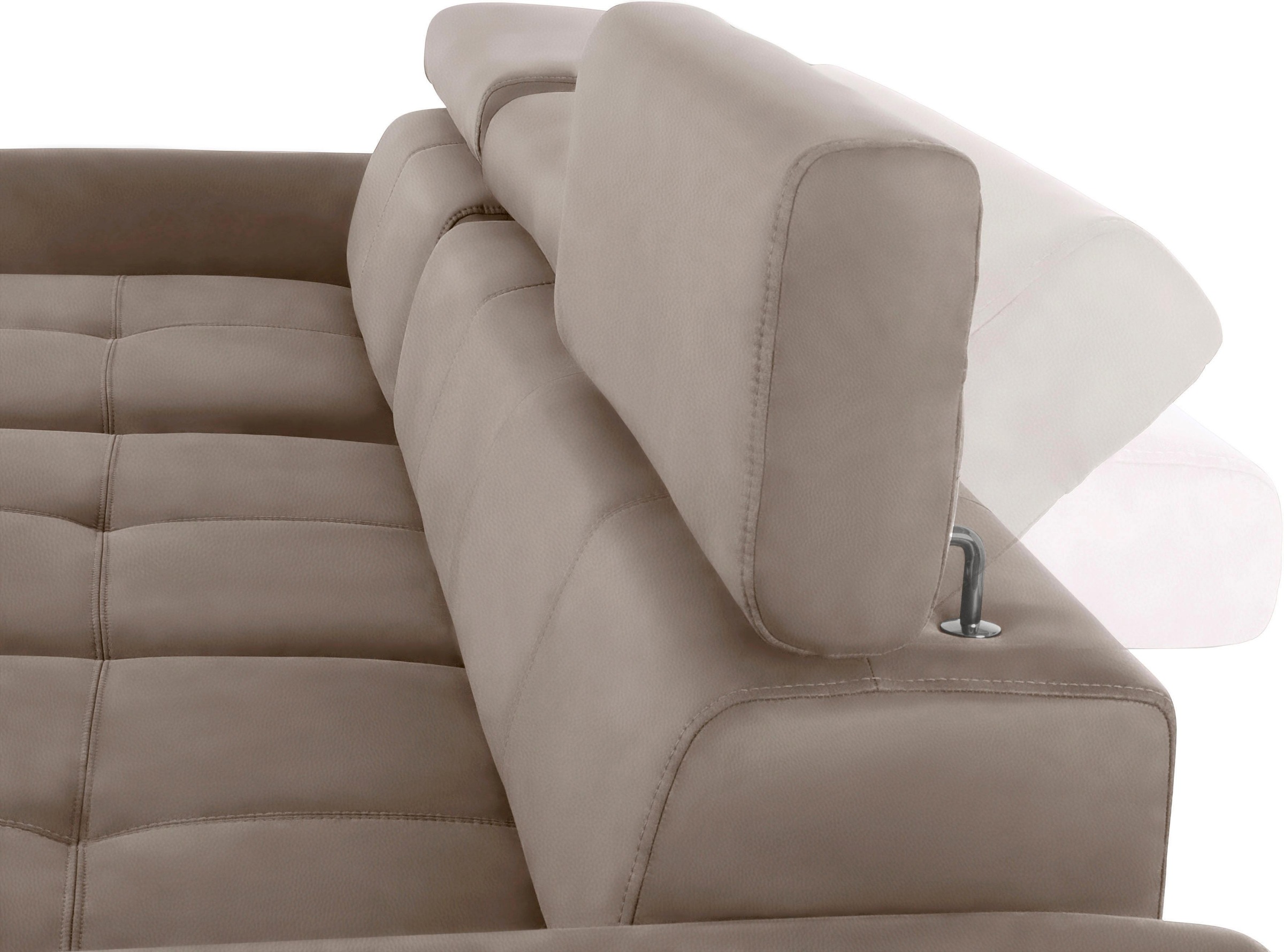 exxpo - sofa fashion Ecksofa »Maretto, L-Form«, inkl. Kopf- bzw. Rückenverstellung, wahlweise mit Bettfunktion