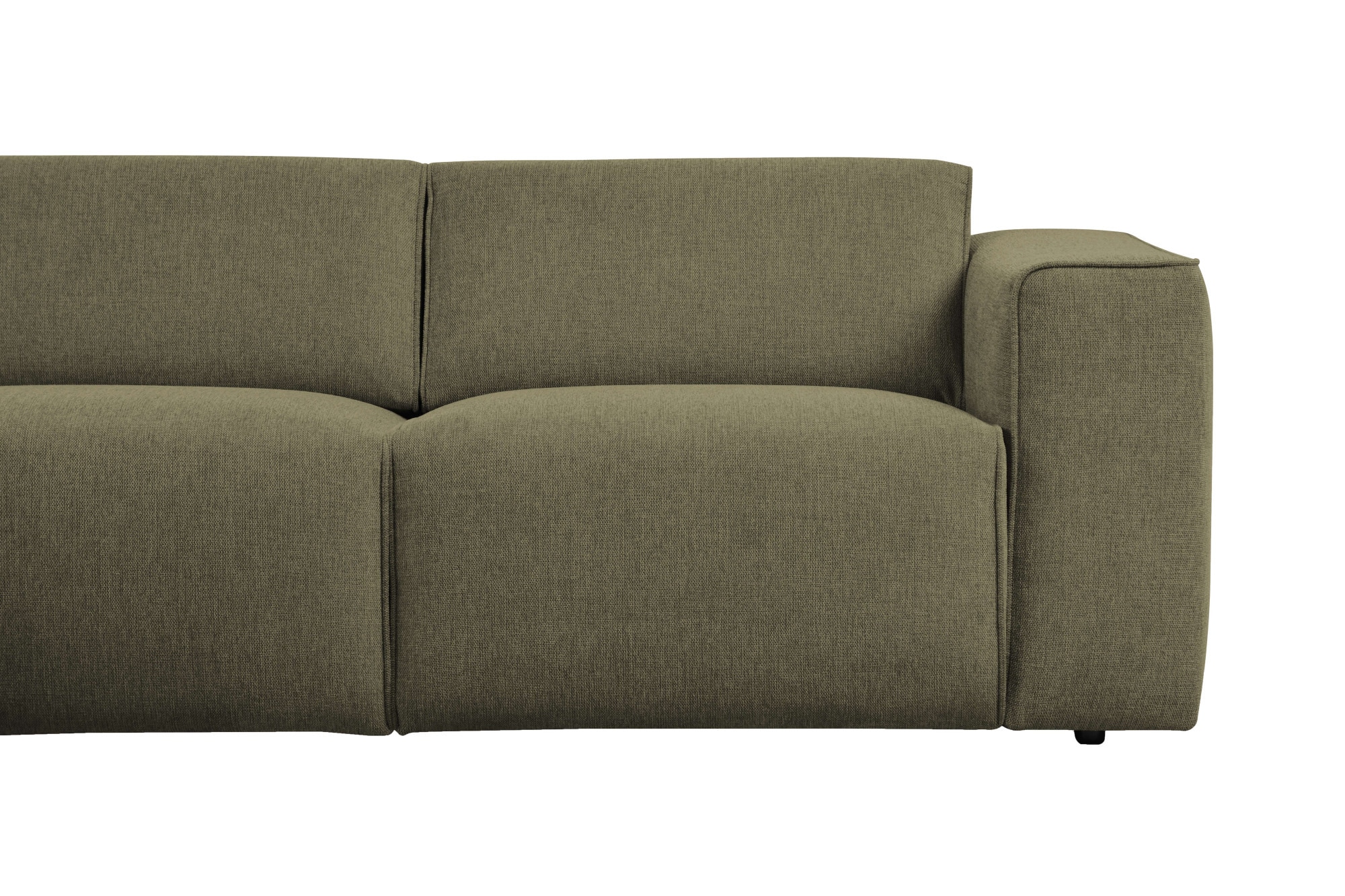 andas Ecksofa »Noord mit Kedernaht, Breite 282 cm«, Cord, Struktur, Webstoff, mit Wellenunterfederung, Massivholzrahmen