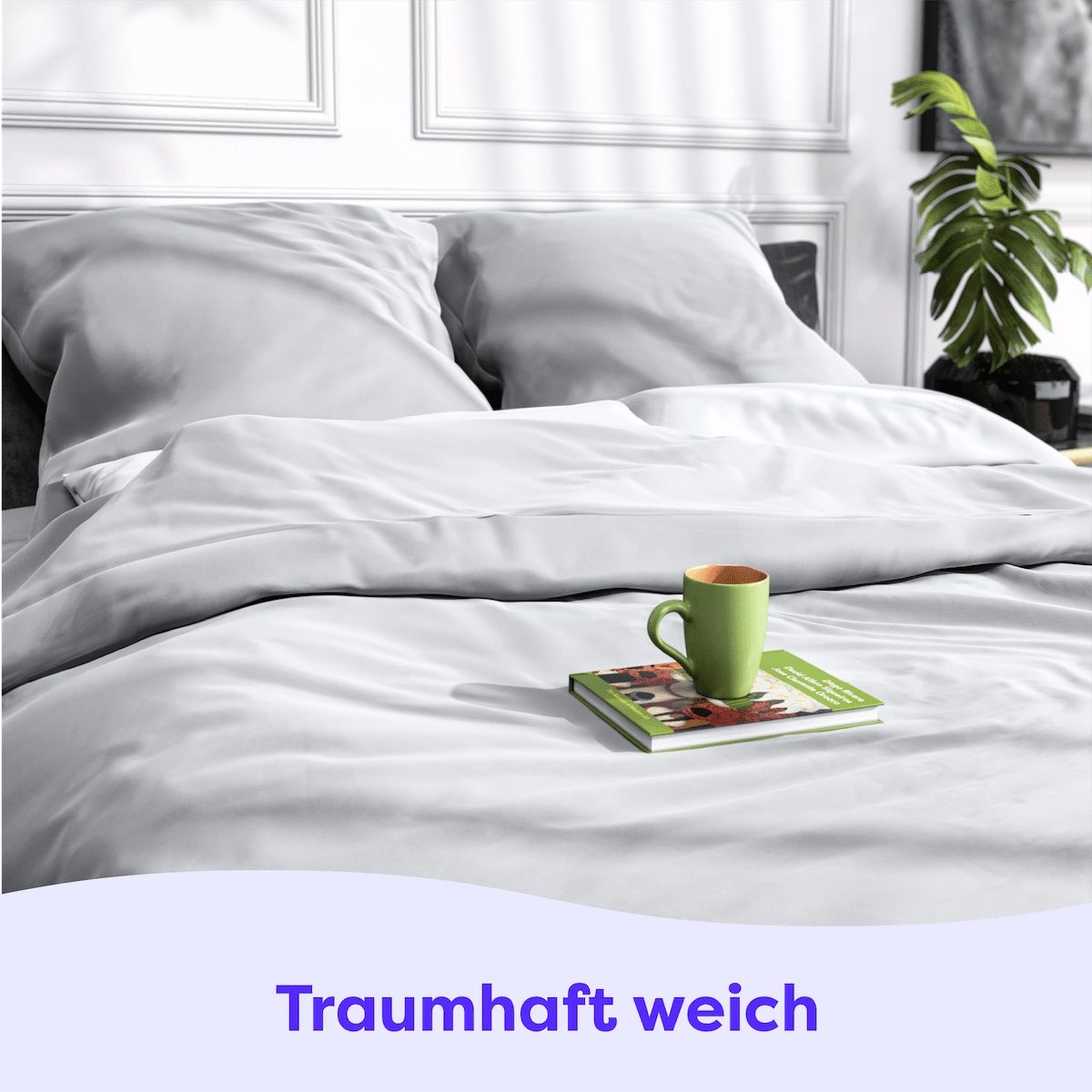 Wolkenfeld Bettwäsche »Wolkenfeld Bettwäsche Sommer-Bettwäsche Mako-Satin Baumwolle«, 135x200 cm, 155x220 & Übergrößen I inkl. Kissenbezüge 80x80