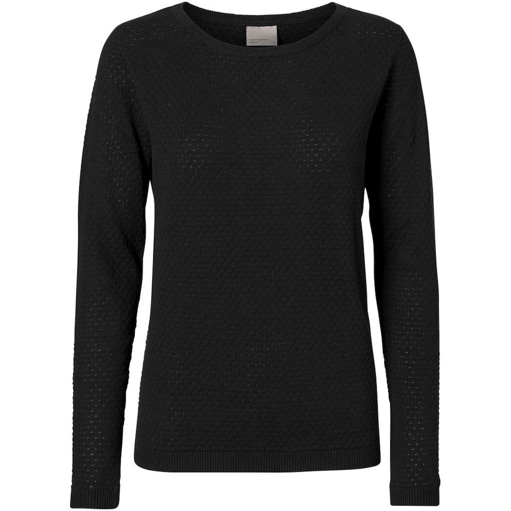 Vero Moda Rundhalspullover »VMCARE STRUCTURE LS O-NECK BLOUSE«