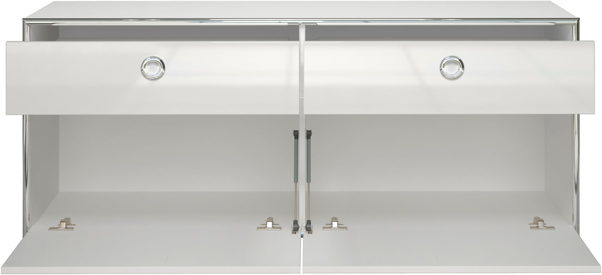 Places of Style Lowboard »Imperia«, Hochglanzoptik mit eleganter Chromumrahmung - Made in Italy