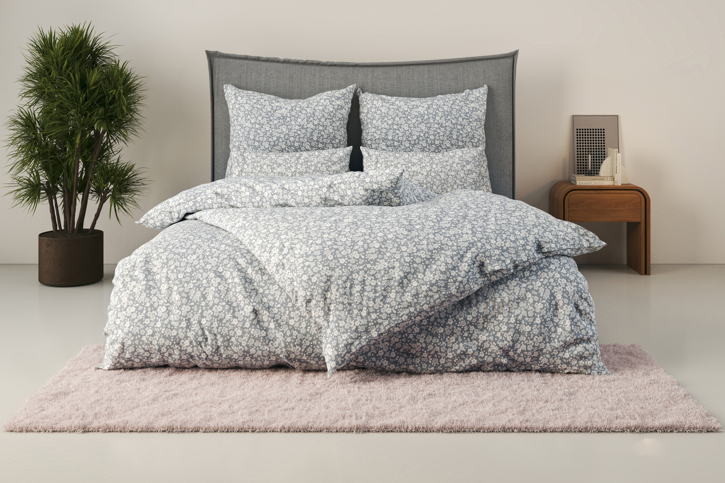 my home Bettwäsche »Mariby«, mit feinem Blümchen Design, skandinavisch, romantische Bettwäsche