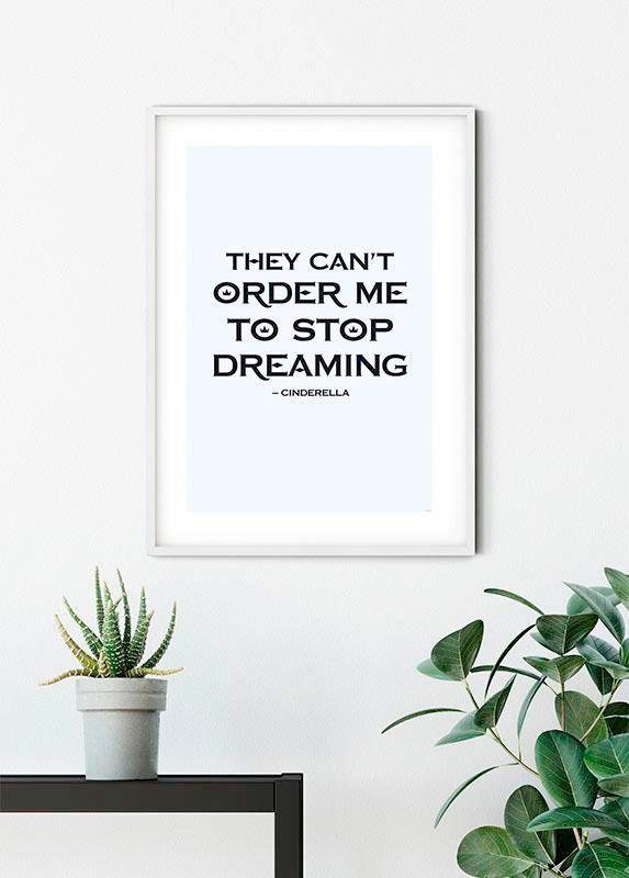 Komar Bild »Cinderella Quote«, Disney, (1 St.), Wandbild zur Dekoration im Kinderzimmer - ohne Rahmen