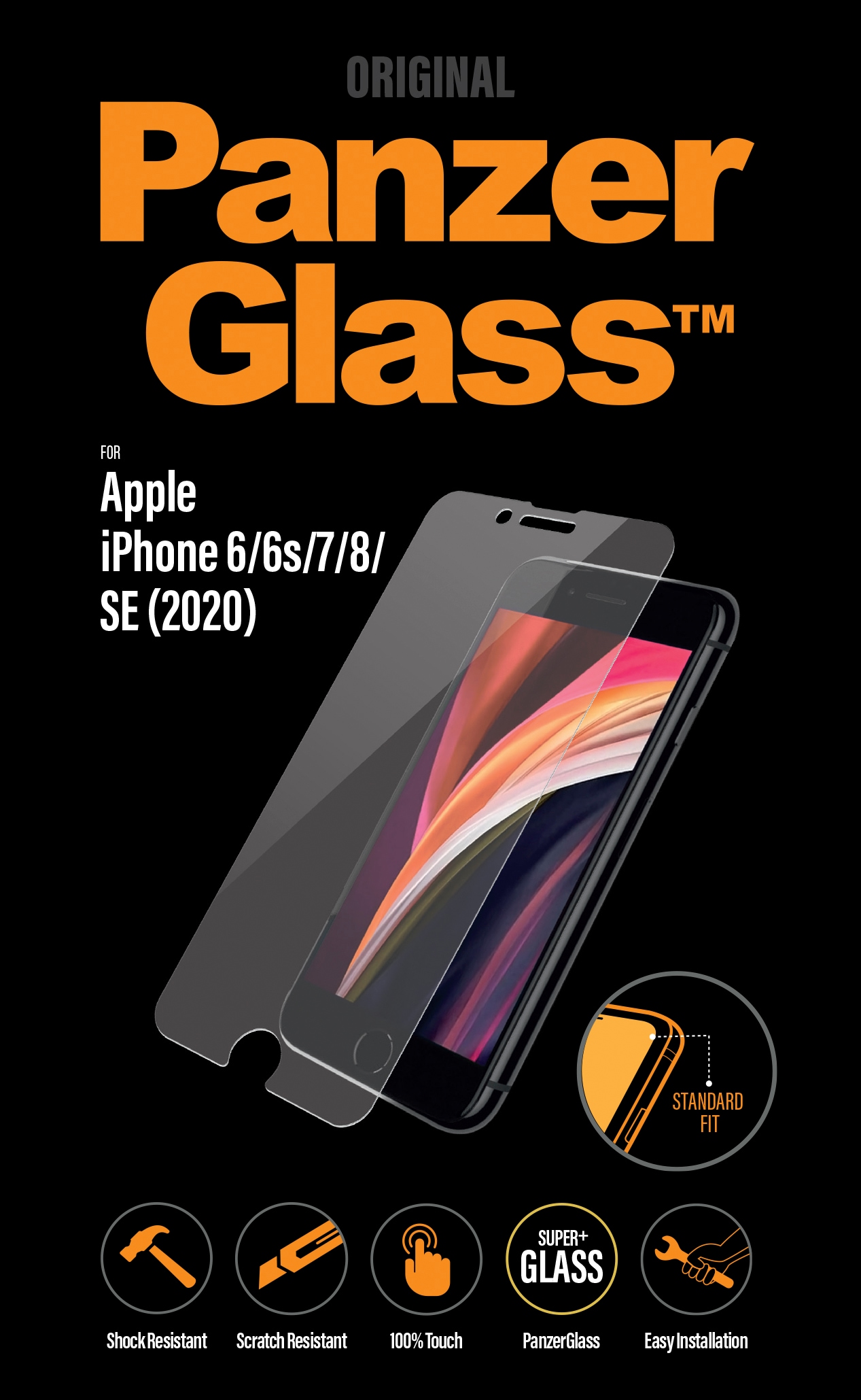 PanzerGlass Displayschutzglas »Schutzglas,für Apple iPhone 6/7/8/S«, für Apple iPhone 6/7/8/SE (2020)