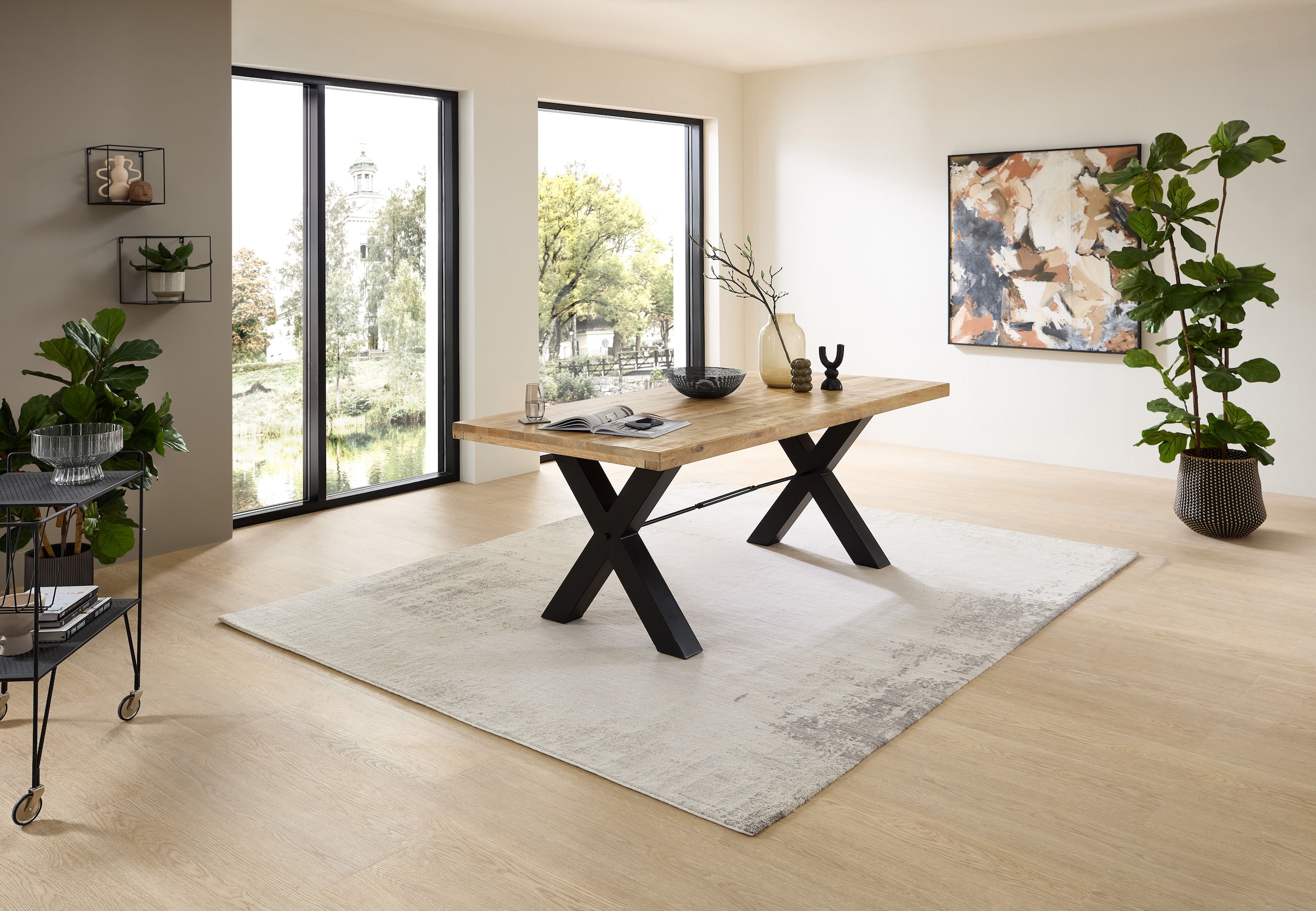 Stolkom Esstisch »Delhi«, 200 cm breit in Massivholz Mango Wood