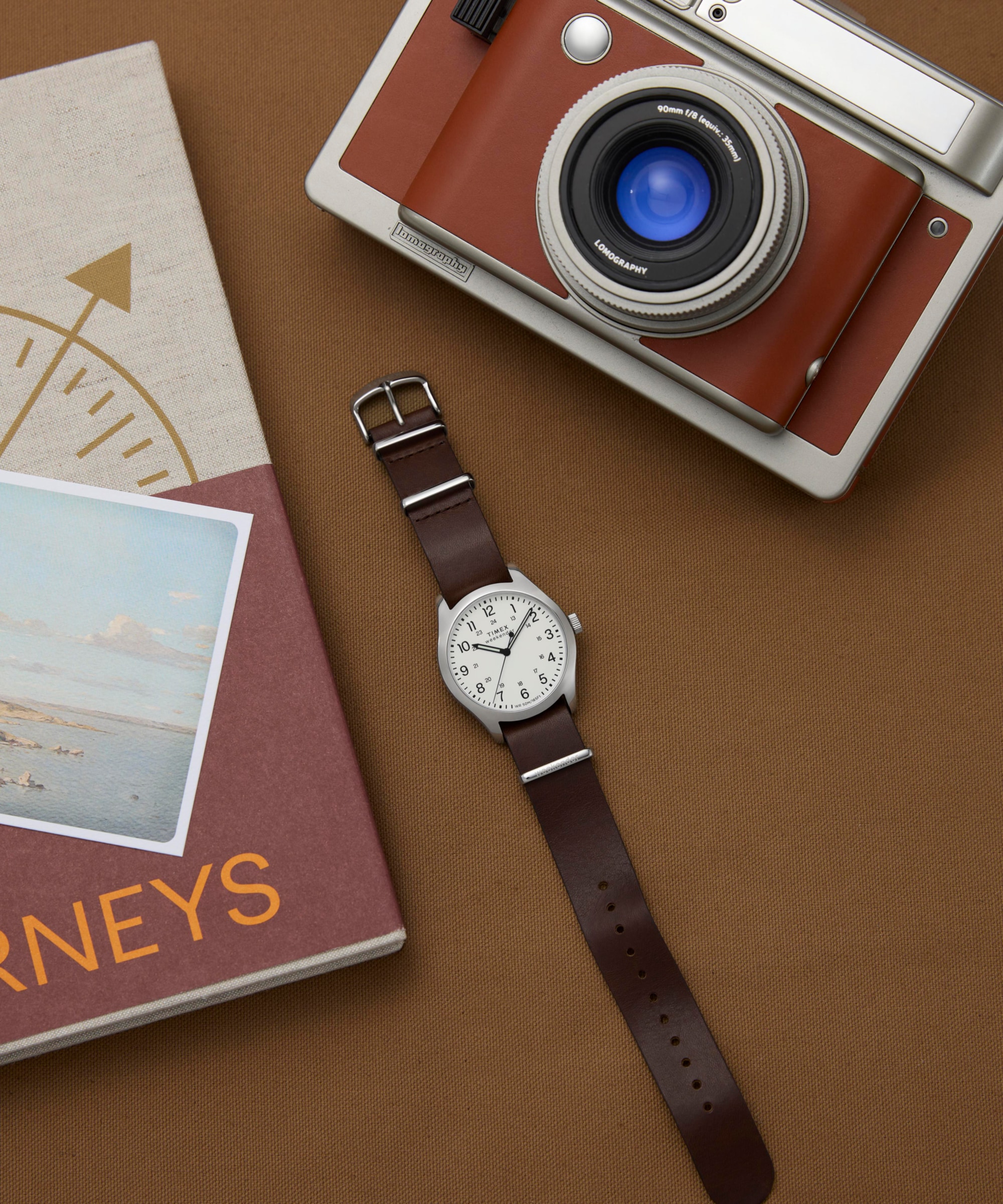 Timex Quarzuhr »WEEKENDER NEW ENGLAND« Armbanduhr, Herrenuhr, Lederarmband, Leuchtzeiger, analog