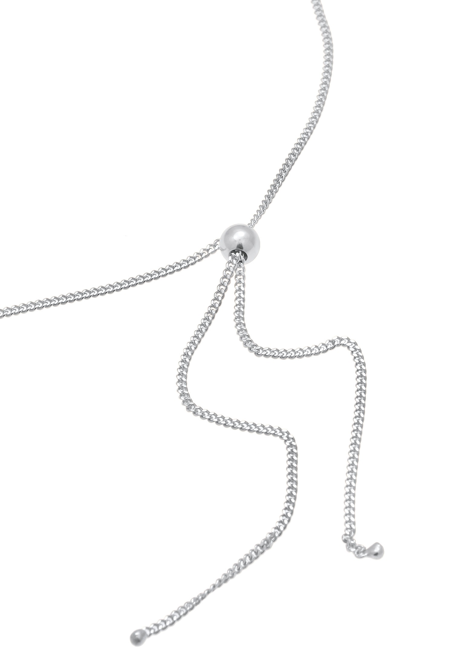 Elli Armkette »Armband Plättchen Coin Rund Matt Struktur 925 Silber«