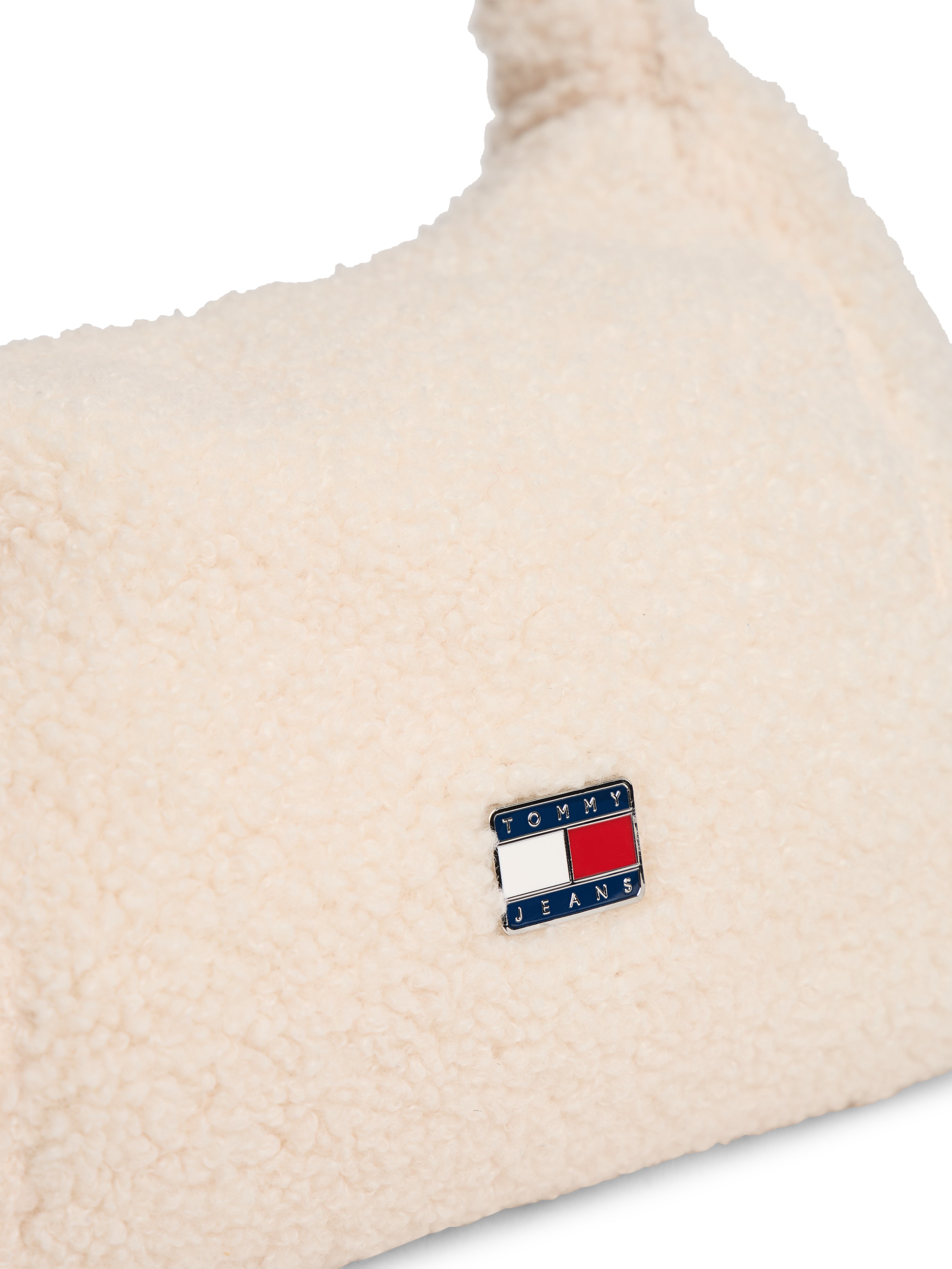 Tommy Jeans Schultertasche »TJW CASUAL SHERPA SHOULDER BAG« , Damen Tragetasche, Freizeittasche mit wattiertem Tragegriff