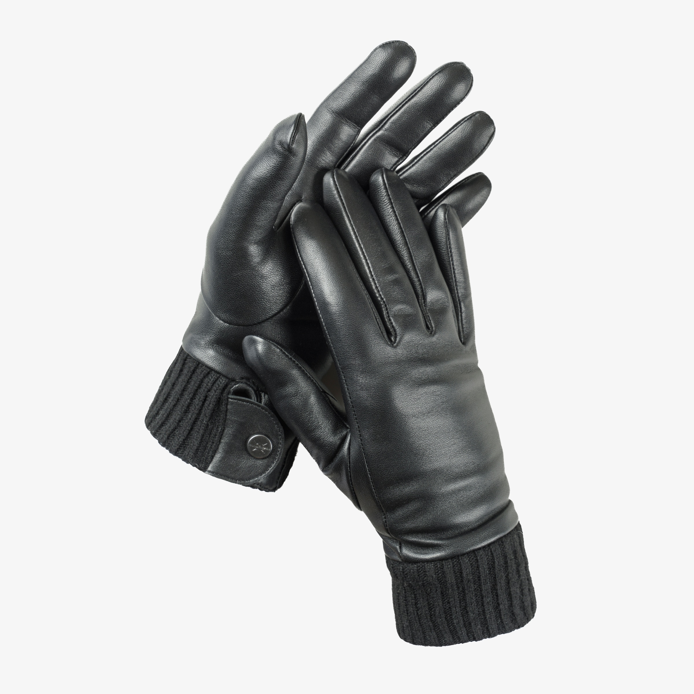 PEARLWOOD Lederhandschuhe »IDA« Elastischer Strickbund
