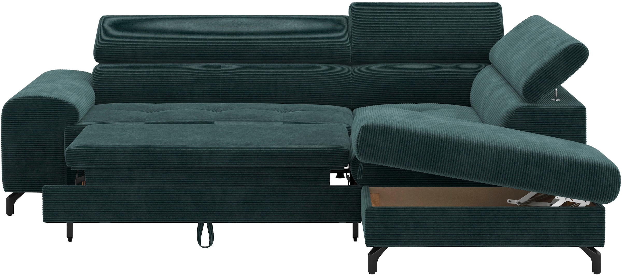 COTTA Ecksofa »Aura L-Form«, mit Schlaffunktion, Bettkasten und Kopfteilverstellung