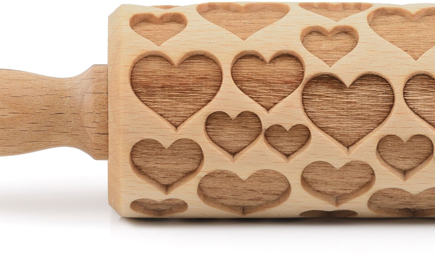 folkroll Teigroller »3D-Motiv-Teigrolle« Herzen