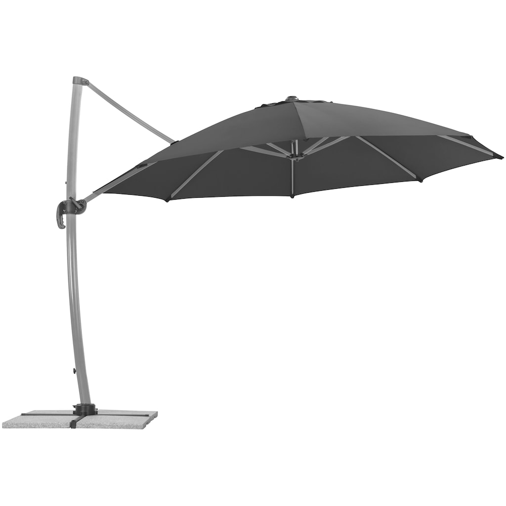 Schneider Schirme Ampelschirm »Rhodos Rondo«, mit Schutzhülle und Schirmständer, ohne Wegeplatten