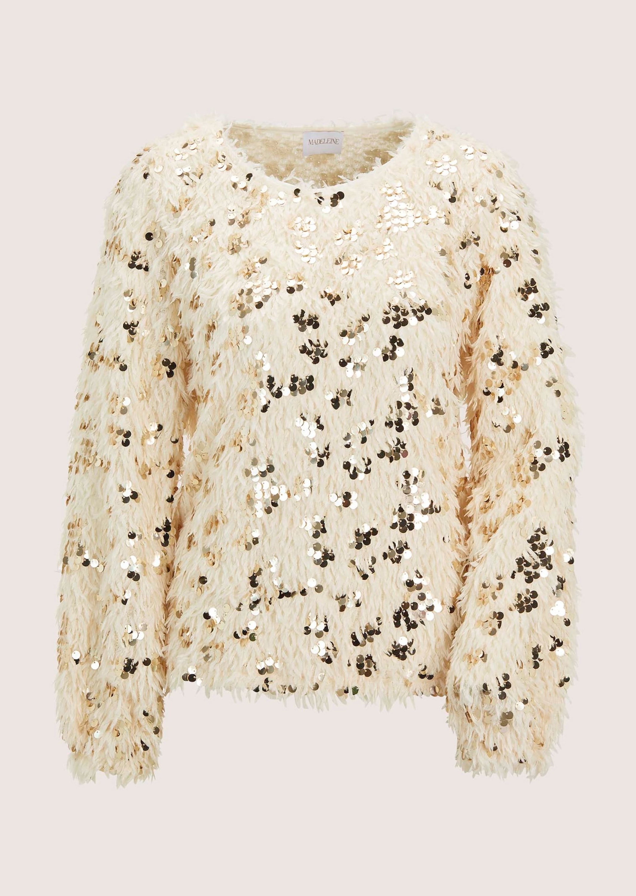 MADELEINE Langarmshirt »Sweatshirt Glitzersweatshirt mit Federn«