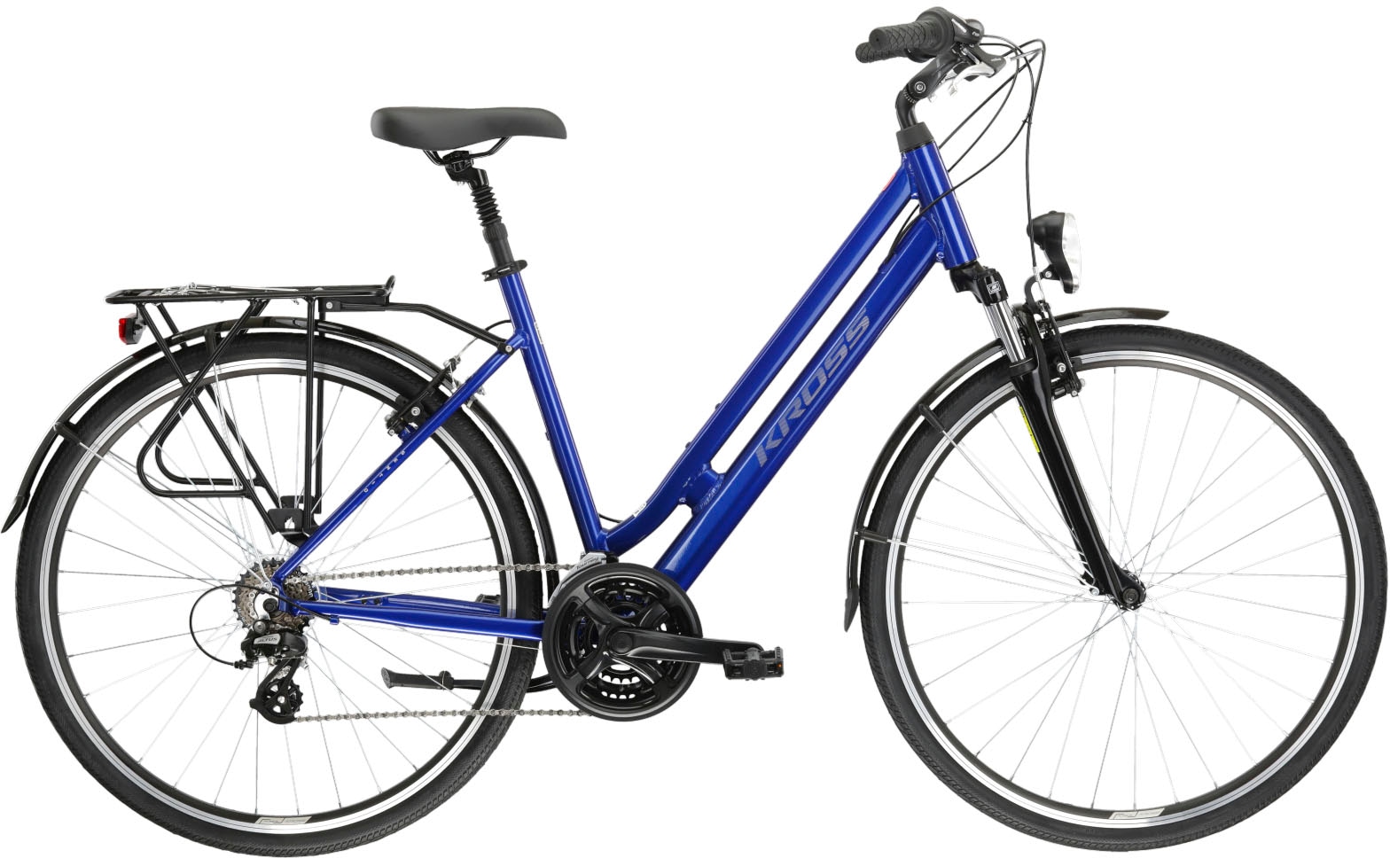 Kross Cityrad »Sentio 2.0« 21 Gang Shimano ALTUS M310 Schaltwerk Kettenschaltung in blau, Größe 28 Zoll (71,12 cm) hinten: 28 Zoll (71,12 cm)